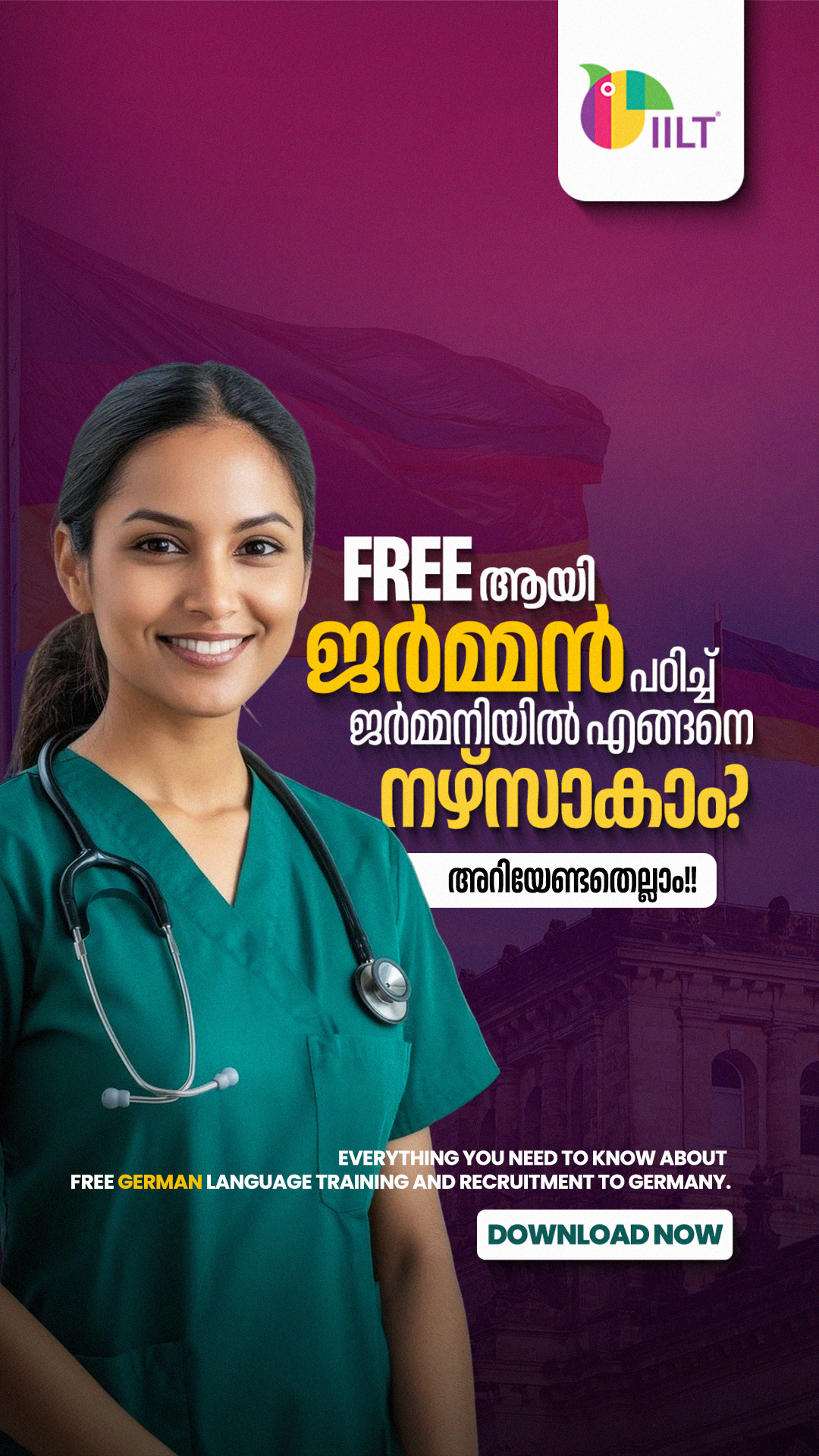 German For Nurses Facebook ad