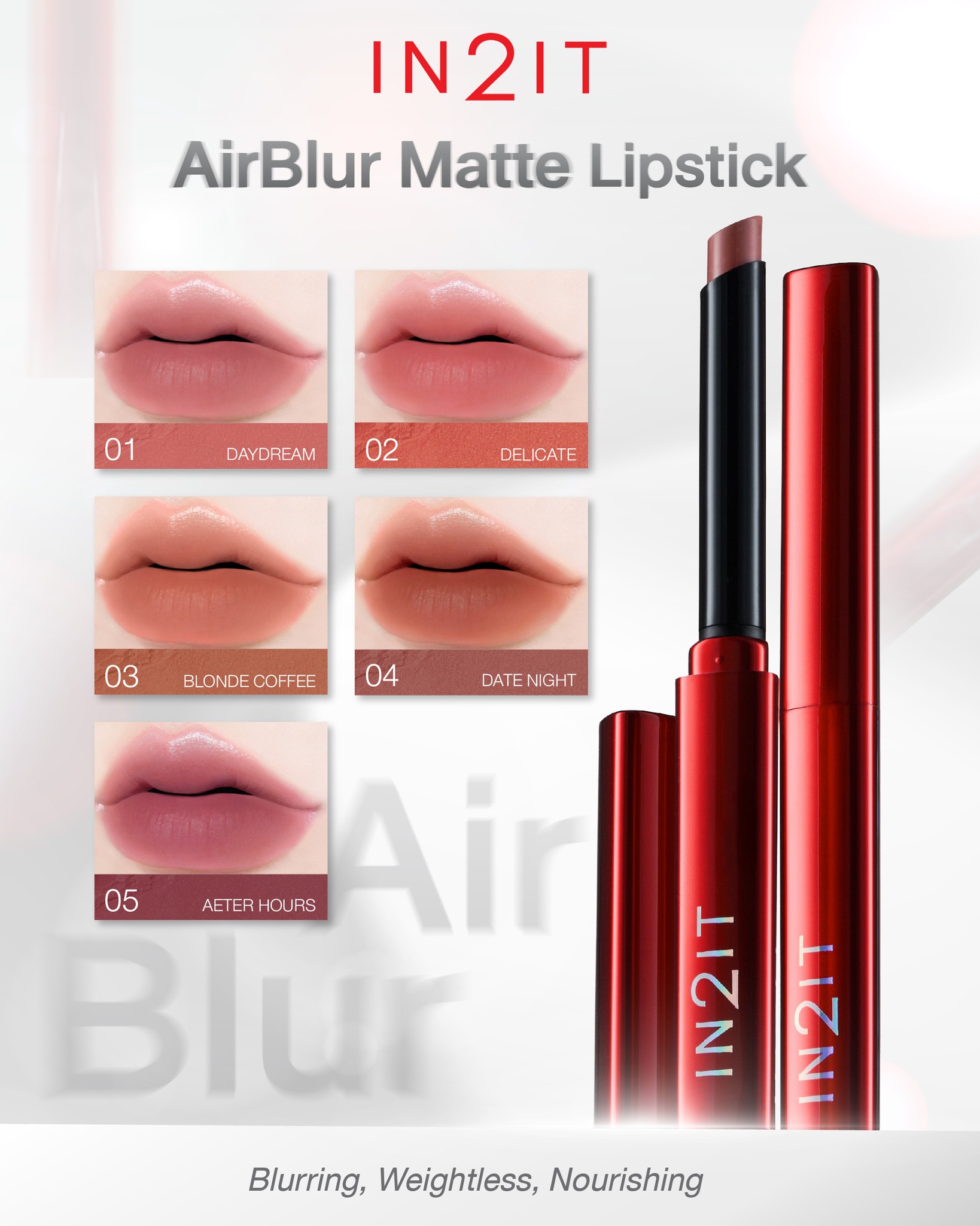 IN2IT (Thailand) Facebook ad: IN2IT AirBlur Matte Lipstick ลิปแมตต์ฟินิชสวยเนียน…