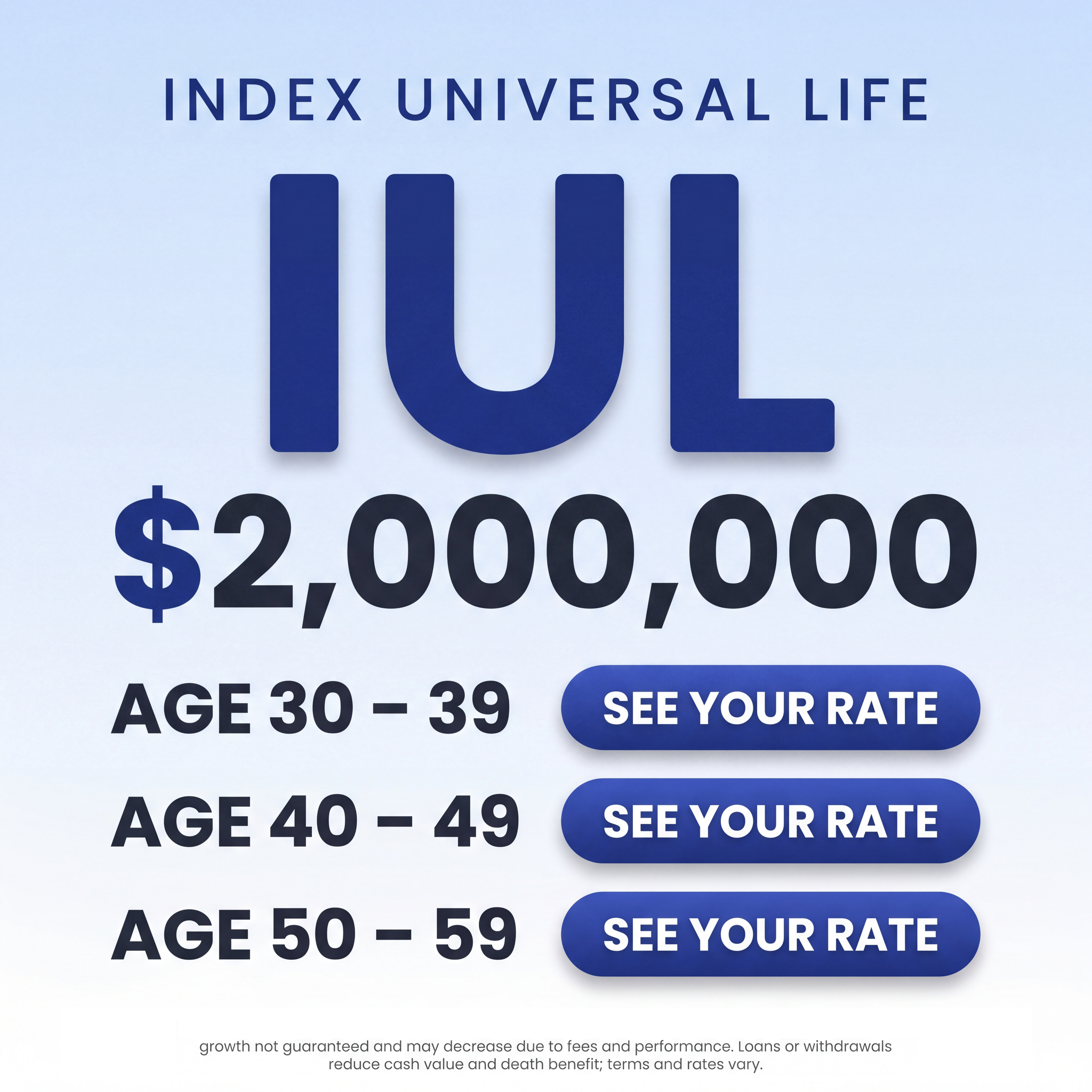 Growth & Legacy Facebook ad: Free IUL Strategy Session