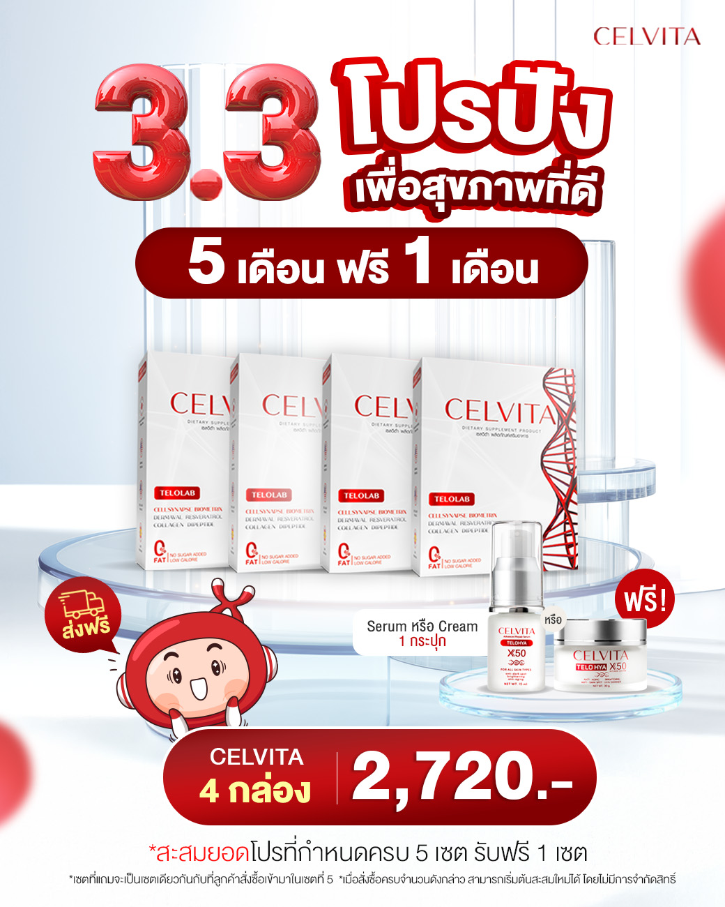 Celvita Telolab Thailand อาหารเสริมบำรุงเซลล์ย้อนวัยระดับโครโมโซม Facebook ad