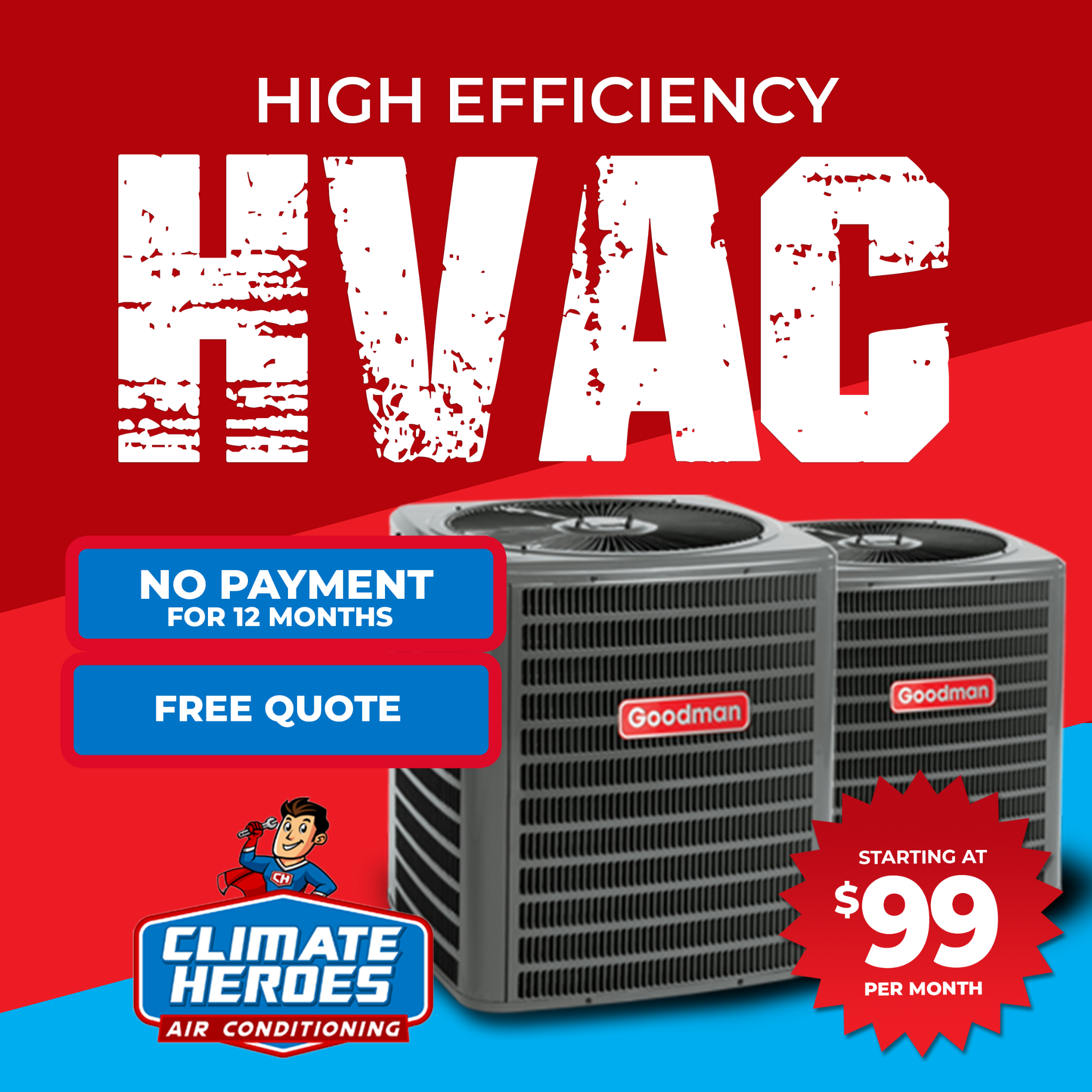 Climate Heroes - Air Conditioning Facebook ad