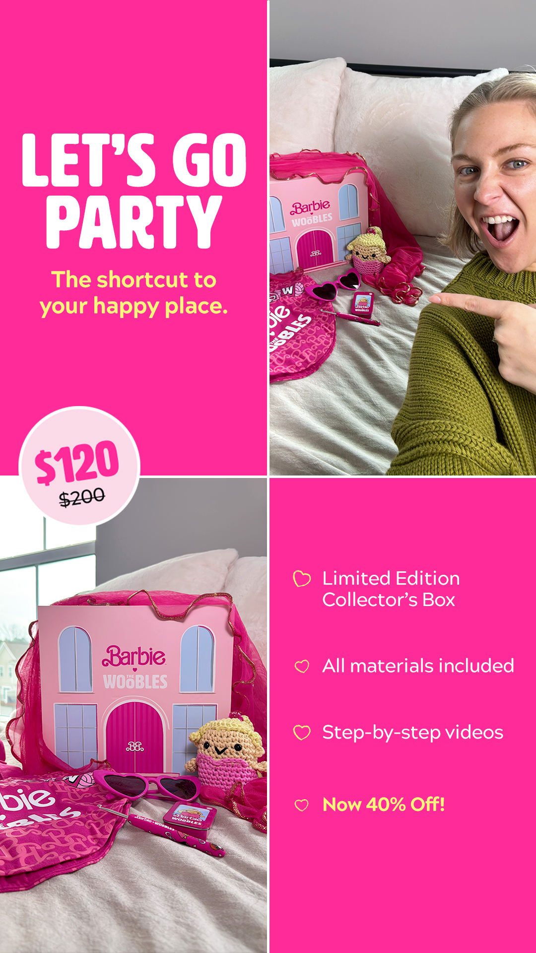 The Woobles Facebook ad from Feb 24, 2026