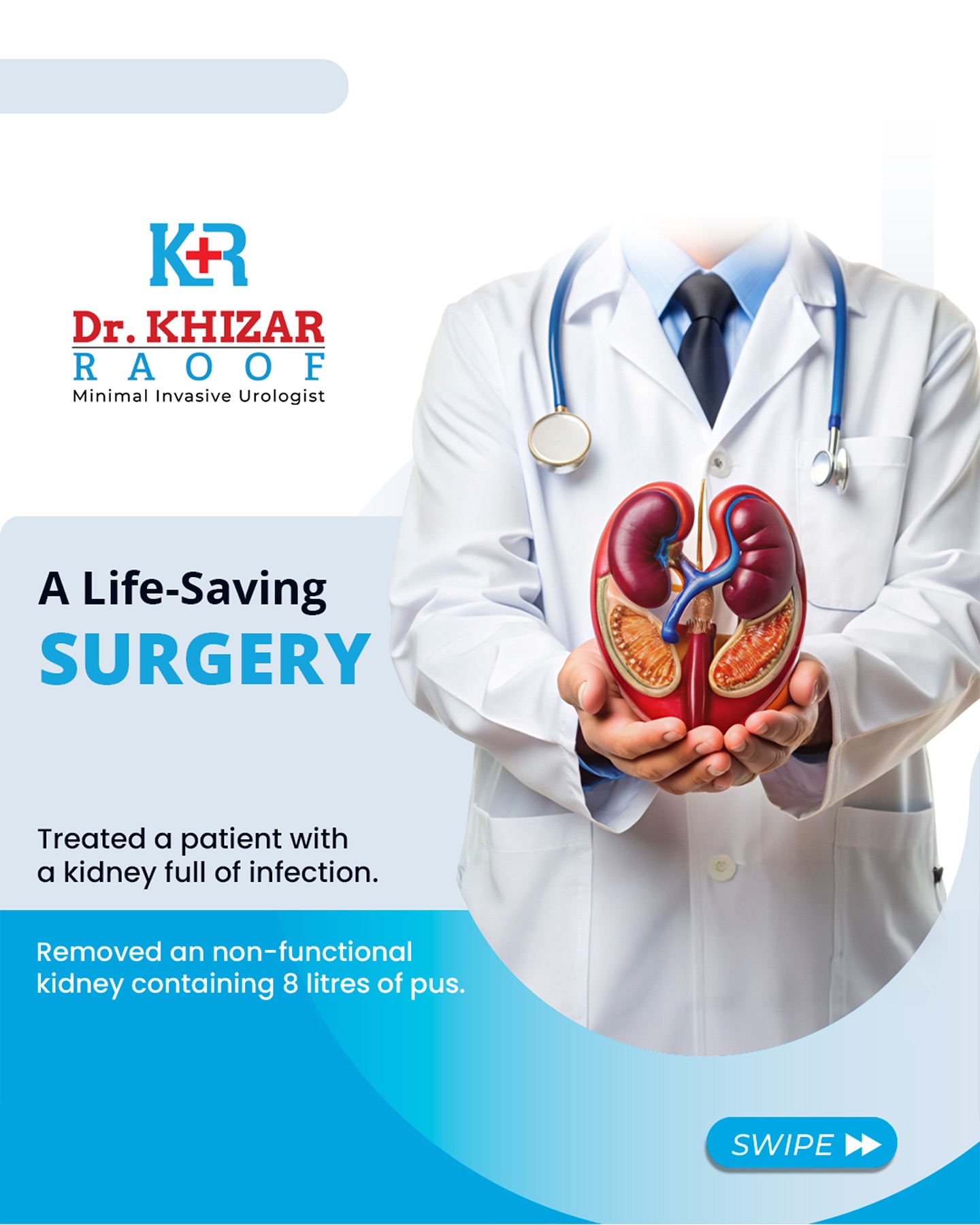 drkhizarraoof Facebook ad: A kidney turned into a bag of infection.