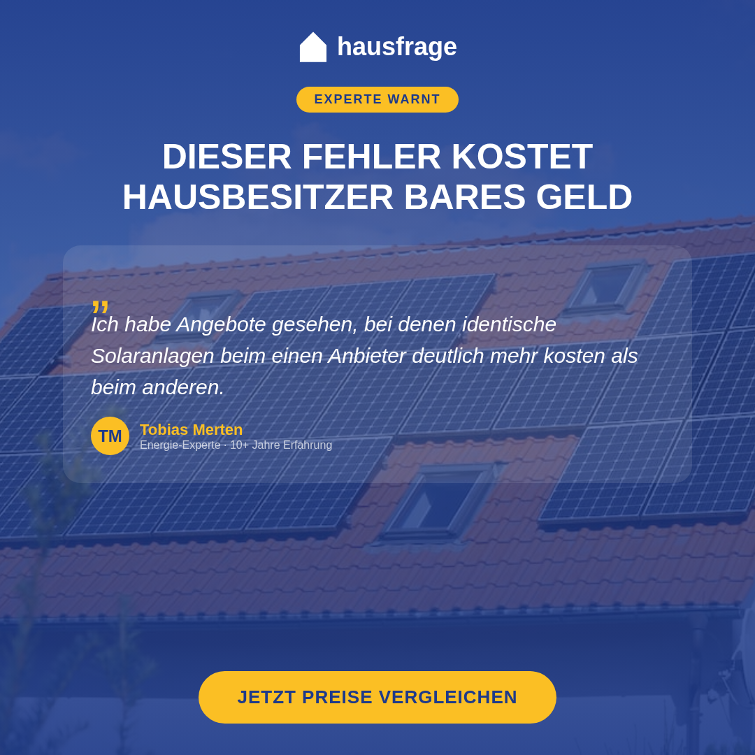 Hausfrage Facebook ad