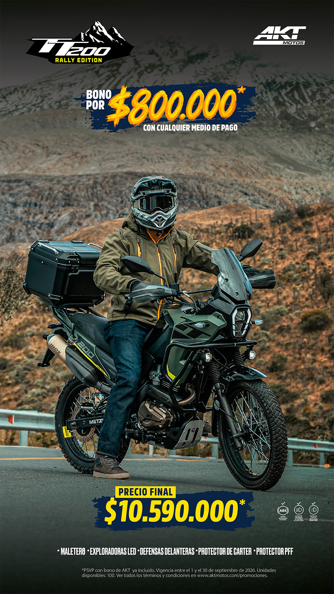 AKT Motos Facebook ad: TT200 Rally