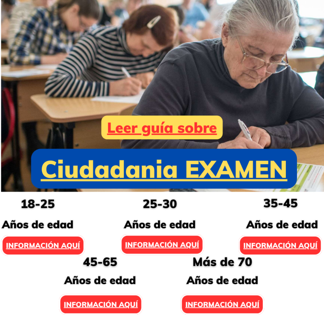 NextSolve Media Facebook ad: Examen de Ciudadanía de EE. UU.: Qué Saber y Cómo Prepararse