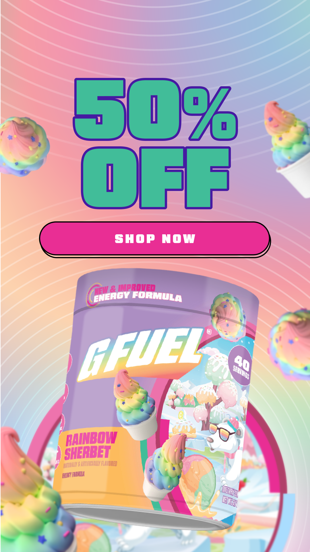 G FUEL Facebook ad