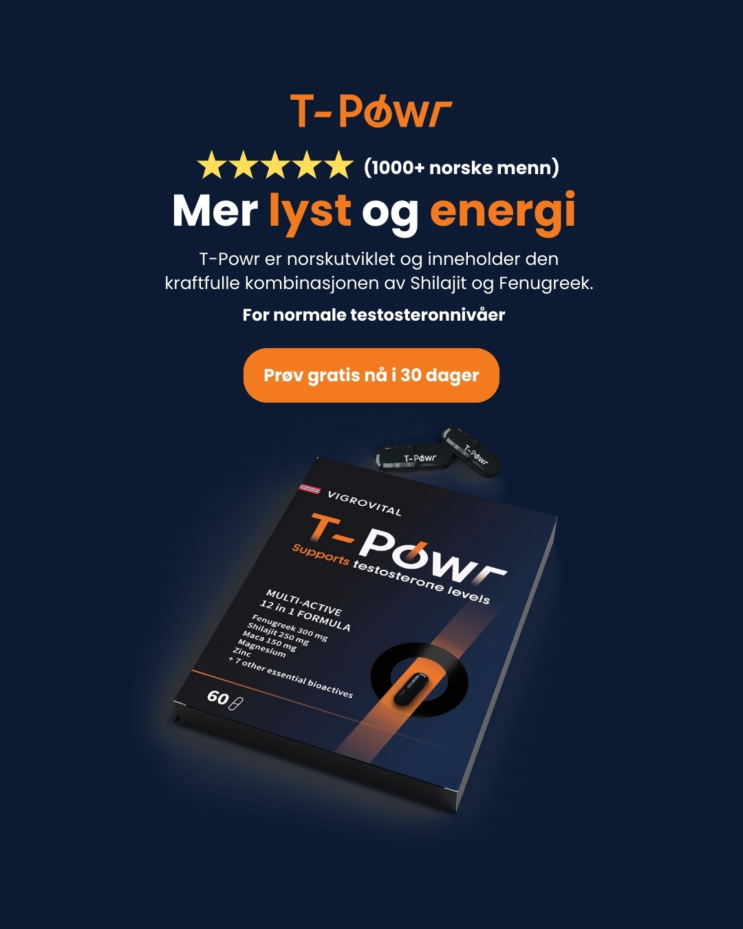 VigroVital T-Powr Norge Facebook ad
