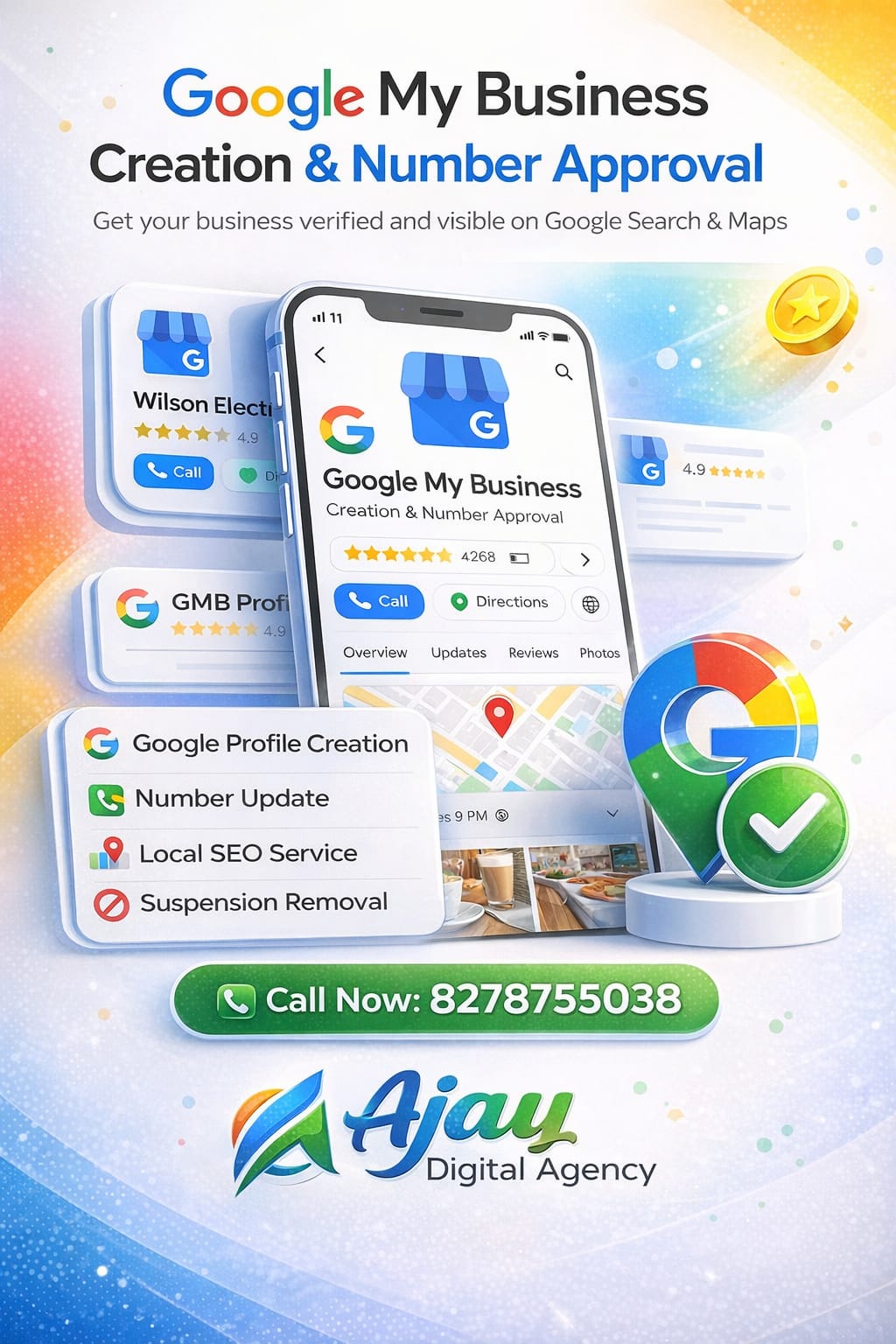 Ajay Digital Agency Facebook ad: Rank #1 on Google Maps & Outshine Your Local Competitors!