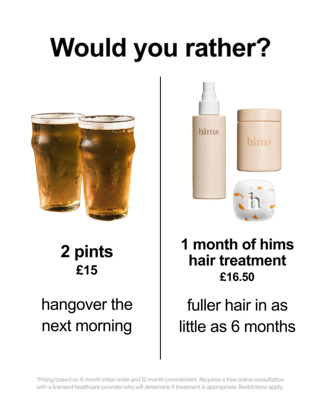 hims Facebook ad