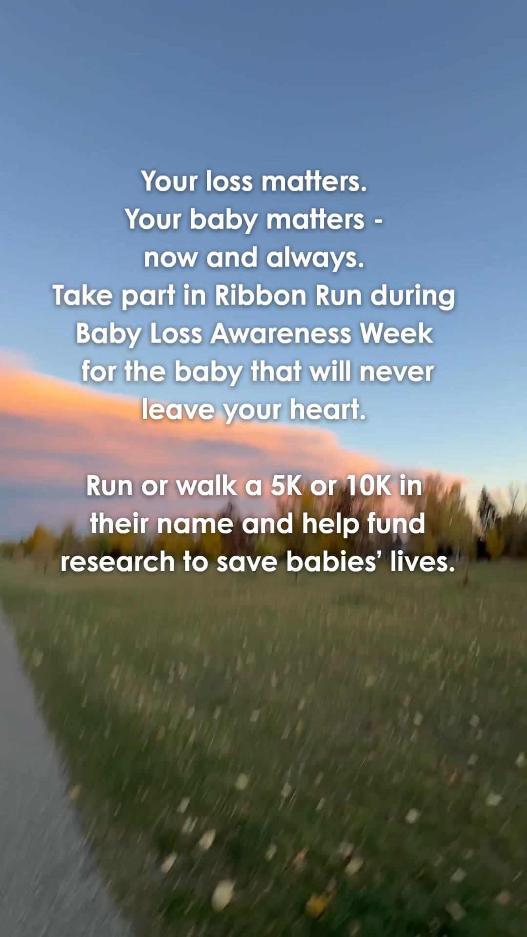 Sands - baby loss charity Facebook ad: Sands Ribbon Run
