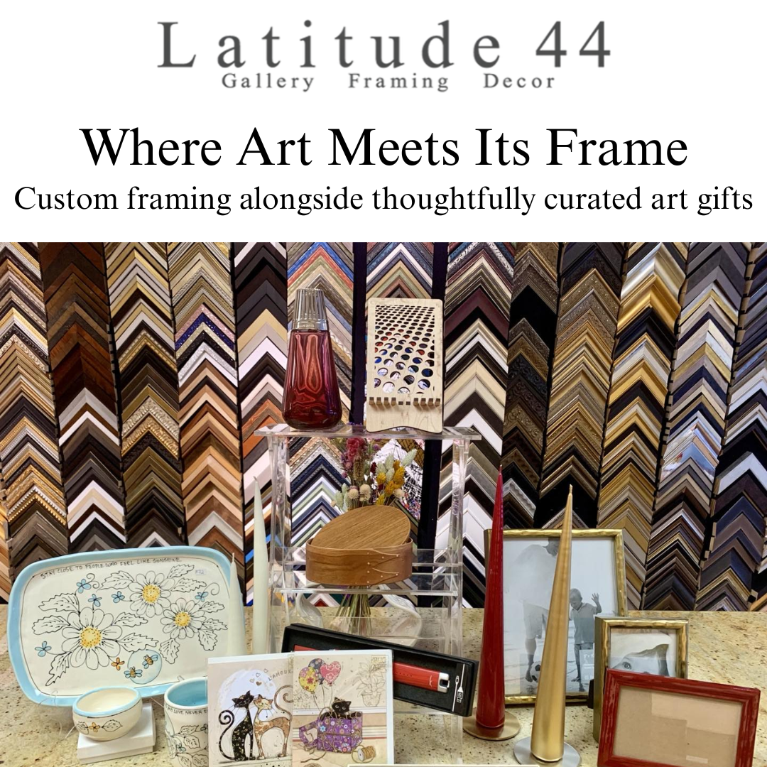 Latitude 44 Gallery Framing Décor Facebook ad: Transform your artwork with custom framing at Latitude…