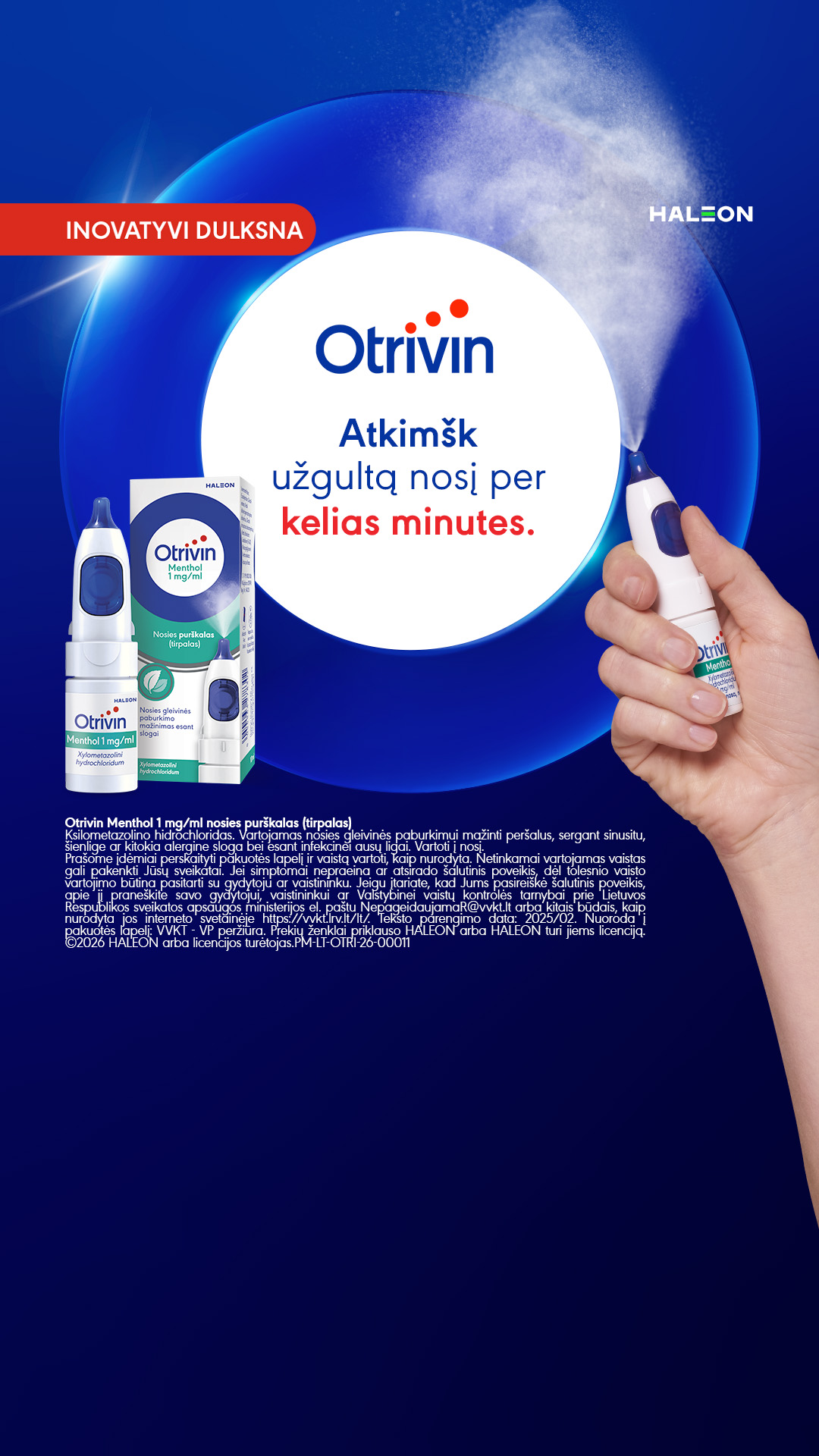 Otrivin Facebook ad: Atkimšk užgultą nosį