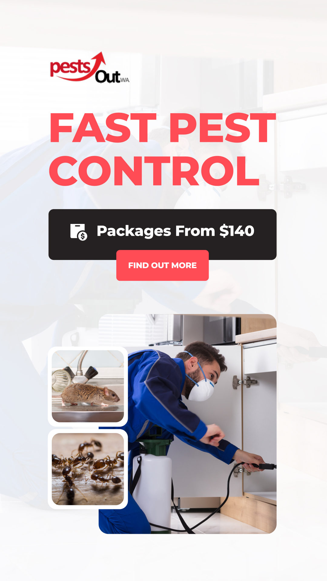 Pests Out WA Facebook ad from Sep 23, 2025
