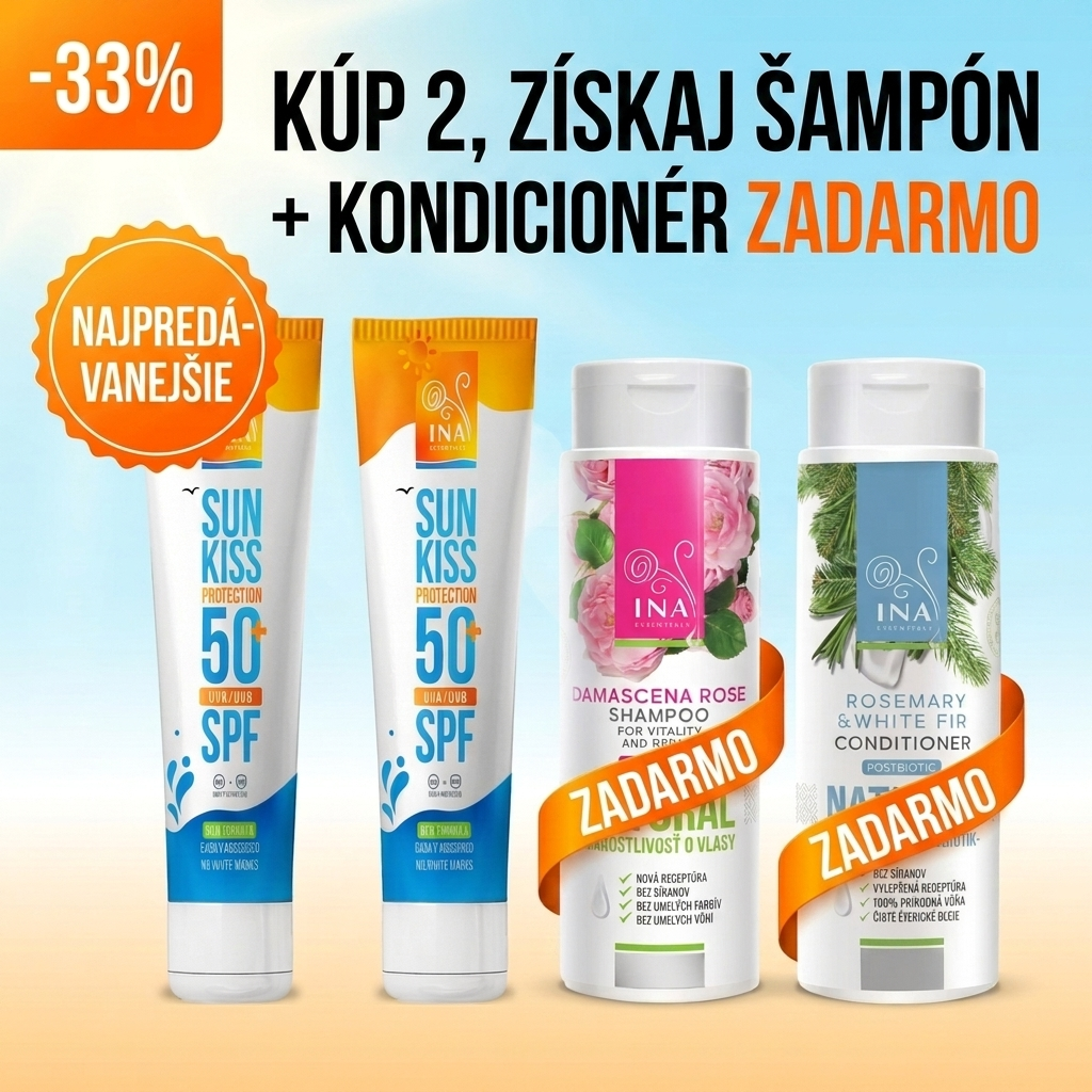InaEssentials.SK - Prírodná a Organická Kozmetika Facebook ad: Kúp 2, získaj 2 darčeky