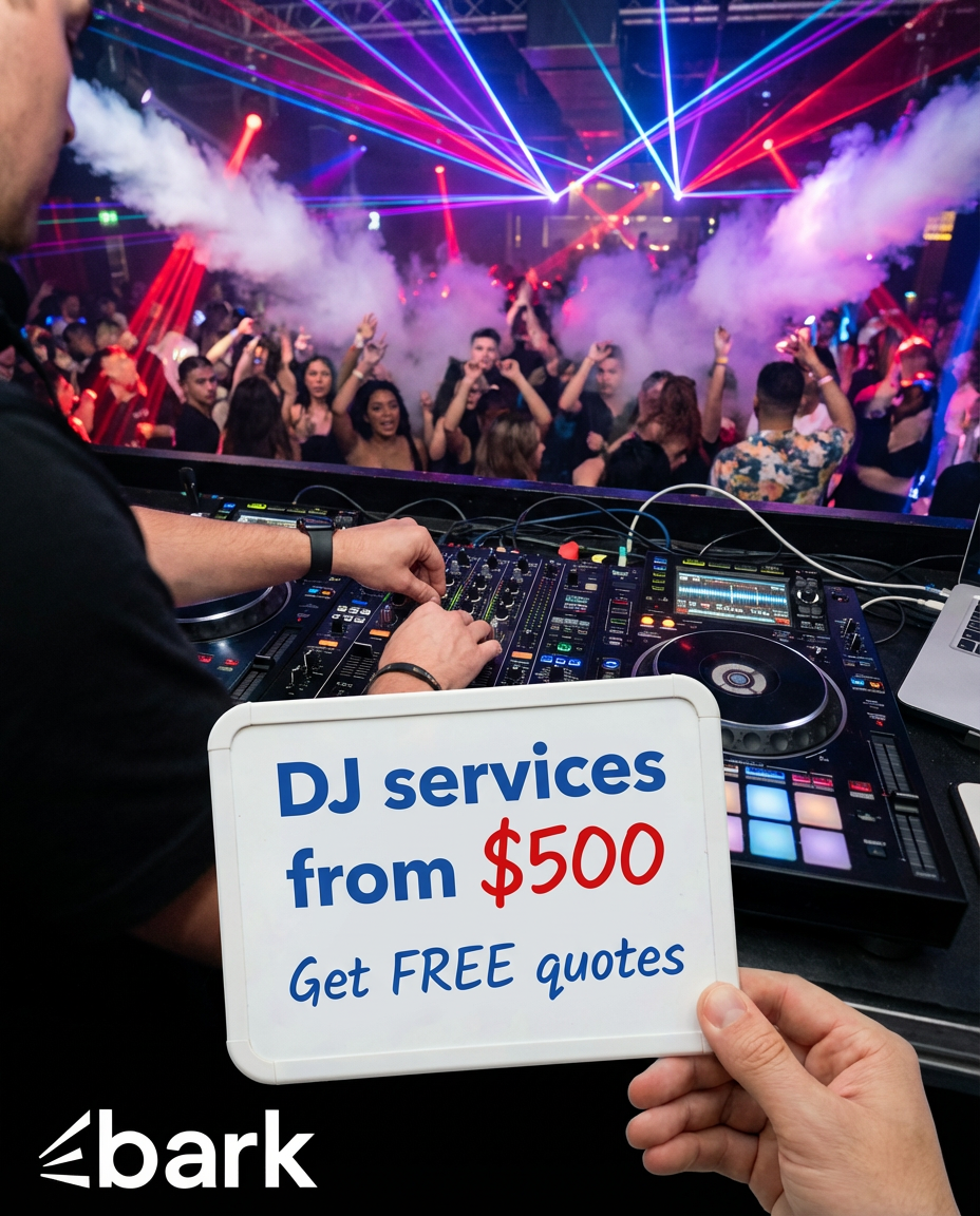 Bark.com Facebook ad: Hire a DJ in Minutes