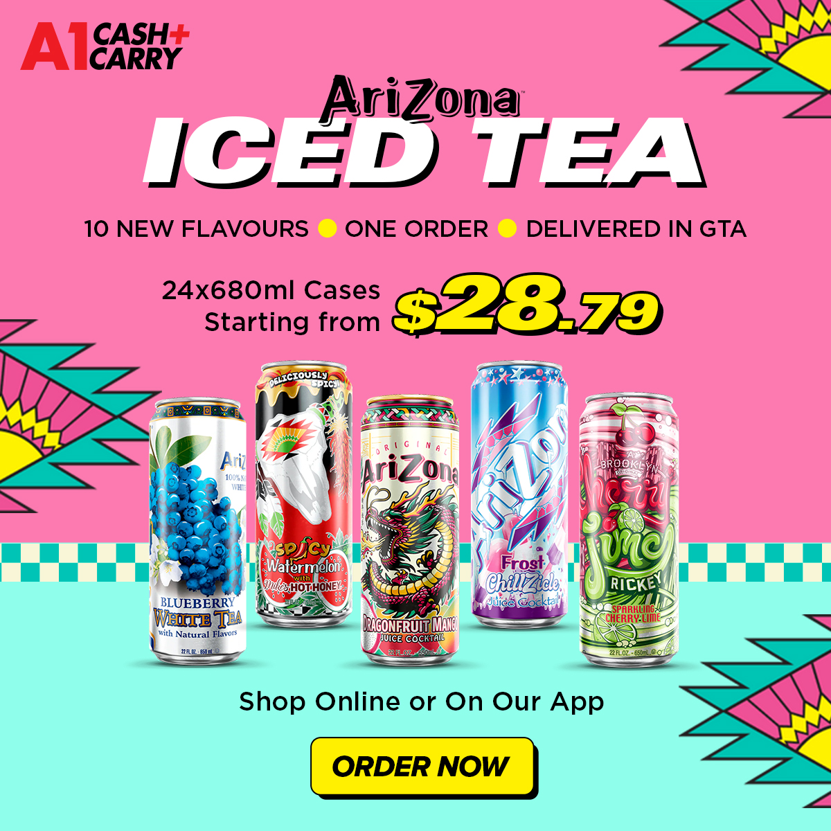 A1 Cash And Carry Facebook ad: Arizona Iced Tea Cases from $28.79