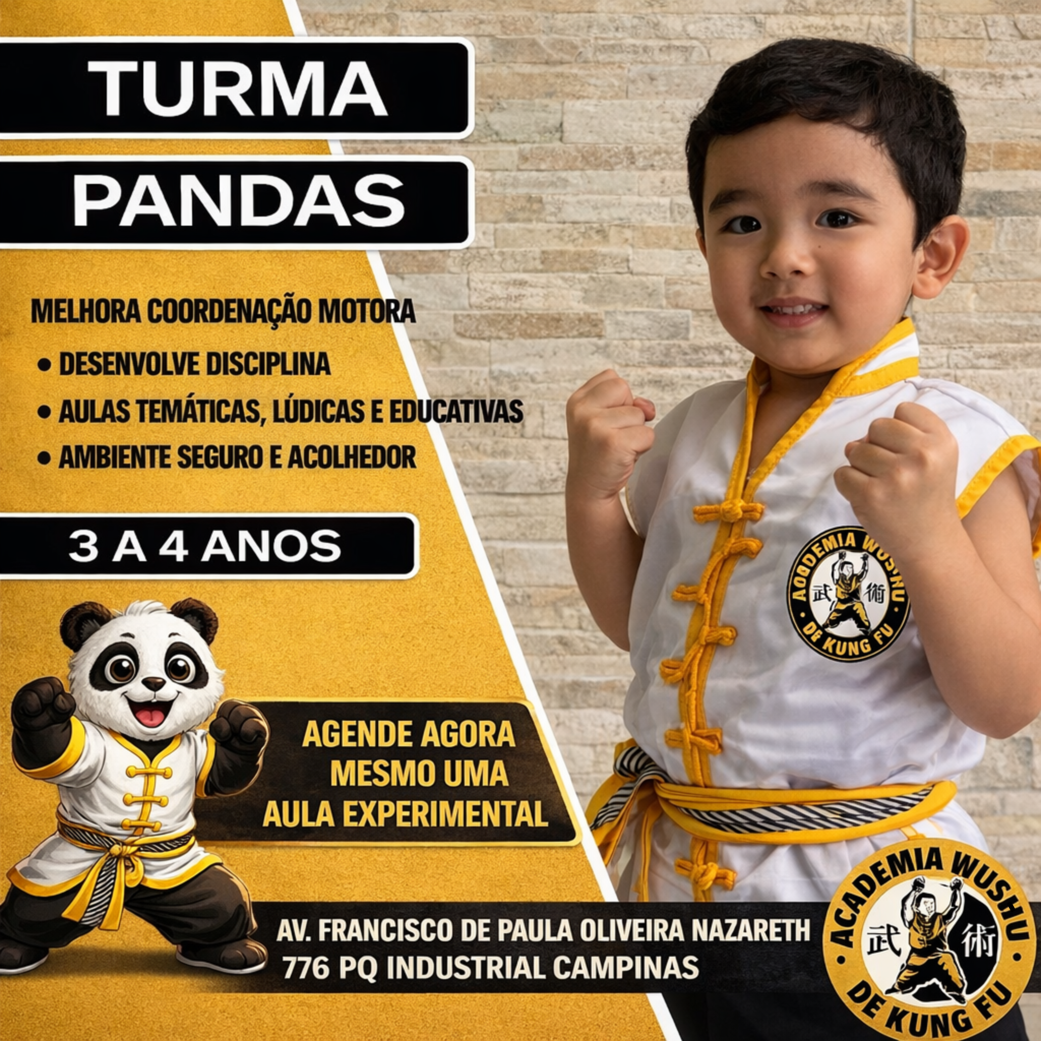 Academia Wushu Facebook ad: FALE CONOSCO