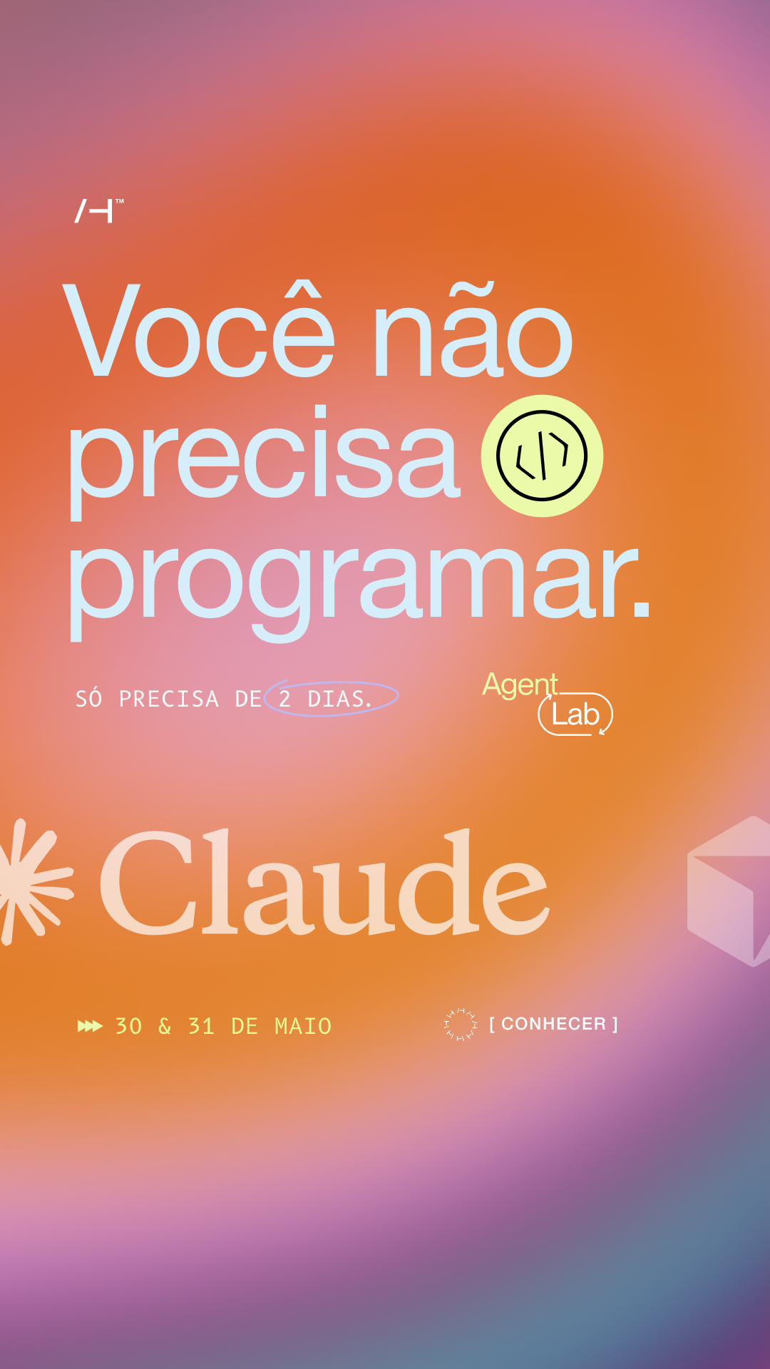 Human Talks Facebook ad: Inscreva-se já.