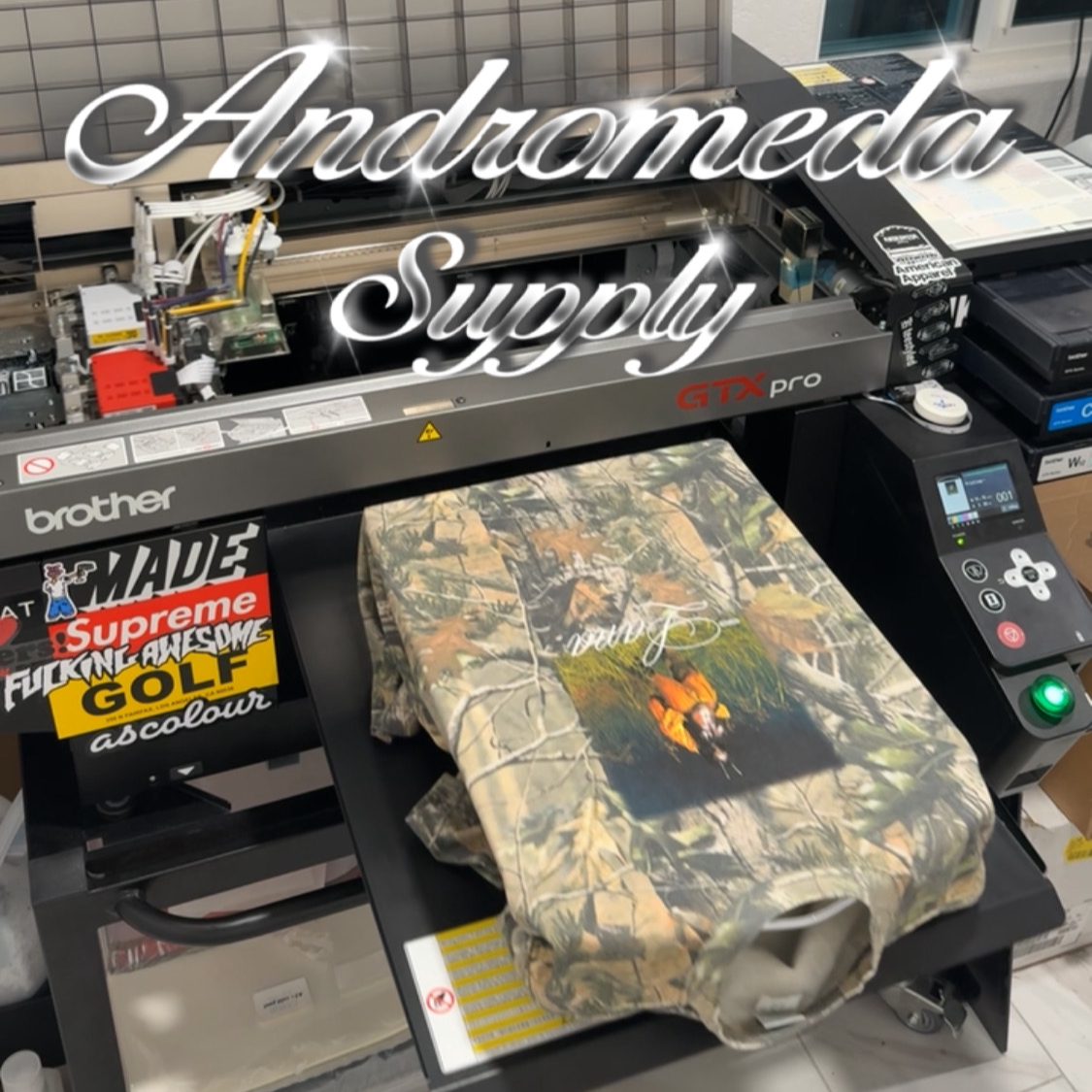 Andromeda Supply Facebook ad: Get Your Merch Here