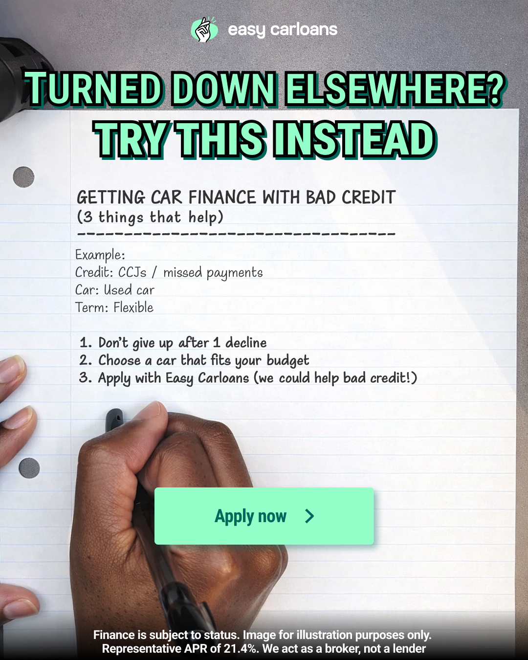 Easy carloans Facebook ad