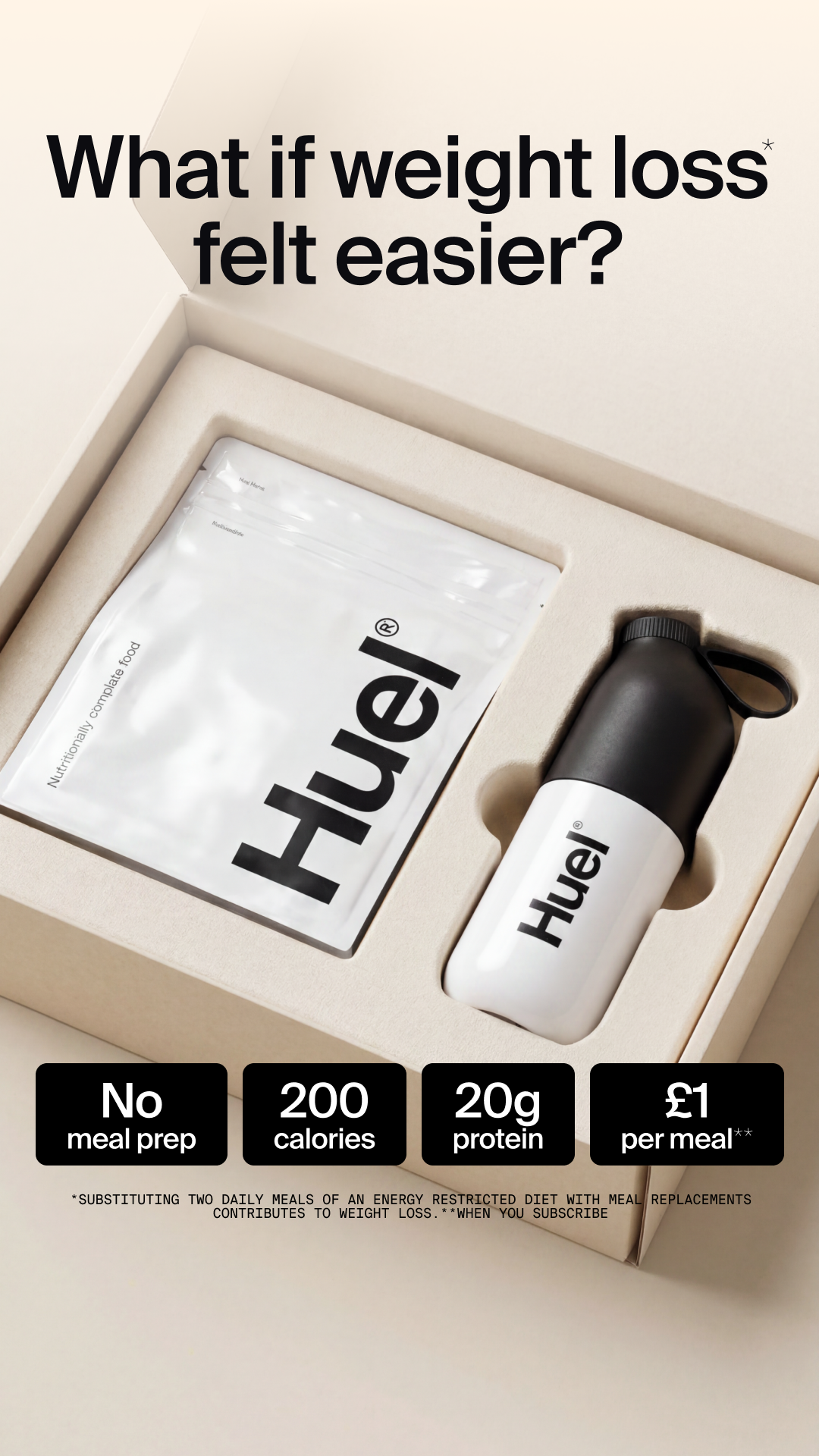 Huel Facebook ad