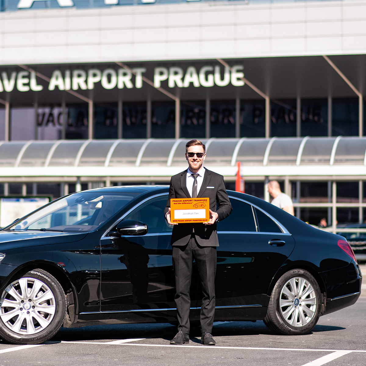 Prague Airport Transfers Facebook ad: Choose Our Shuttle, Taxi, or Limo! Enjoy Free Perks Like a…