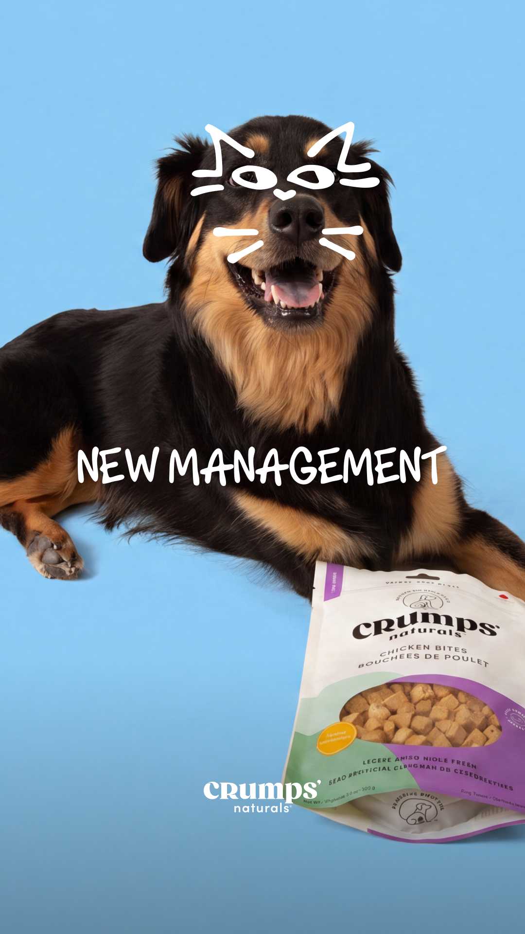 Crumps' Naturals Facebook ad: Taking over for better treats, The Cats