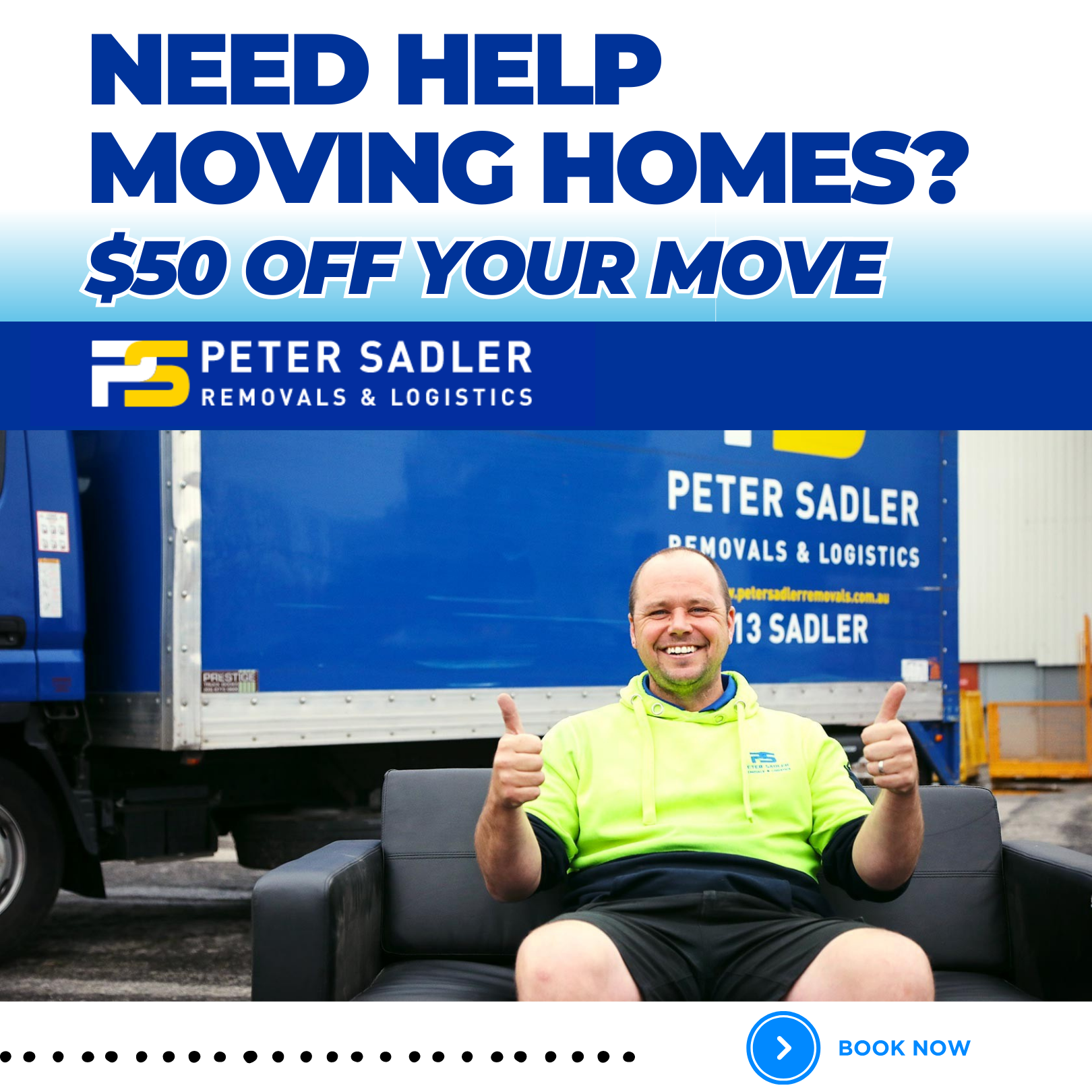 Peter Sadler Removals & Logistics Facebook ad