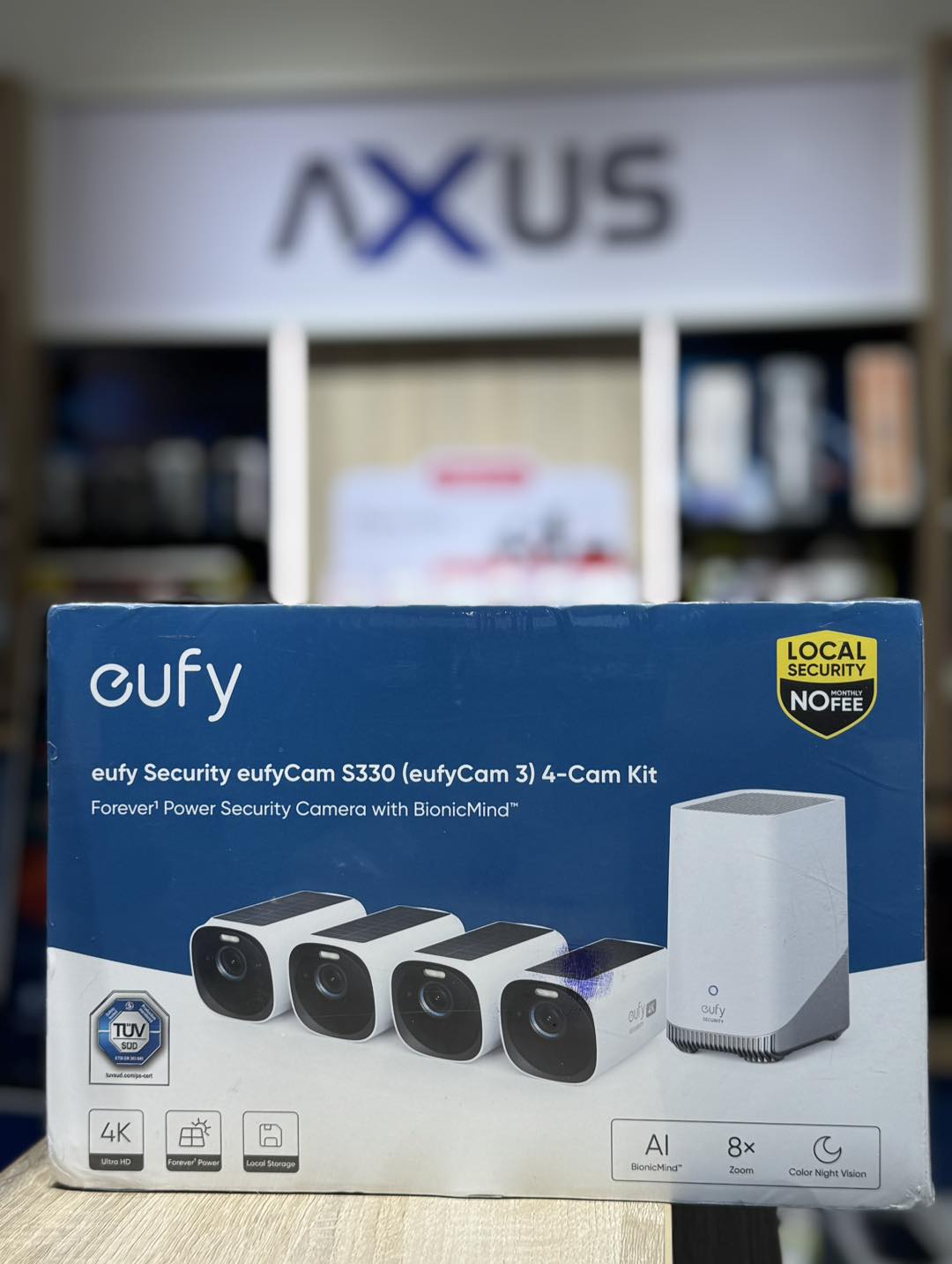 AXUS TECH Facebook ad: PROTÉGEZ CE QUI COMPTE LE PLUS AVEC EUFY…