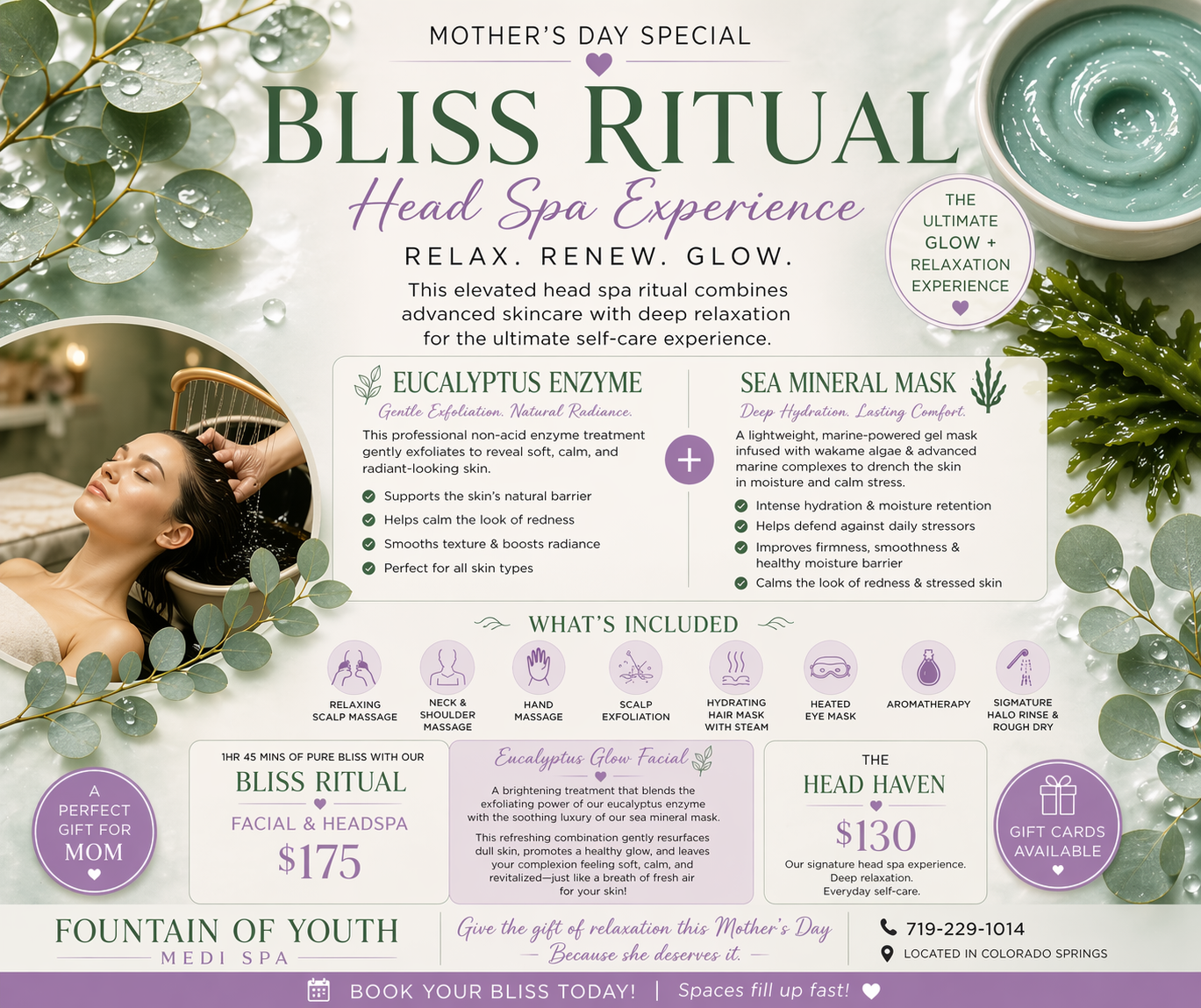 Fountain of Youth Medi Spa Facebook ad: The Ultimate Mom Glow-Up is Here