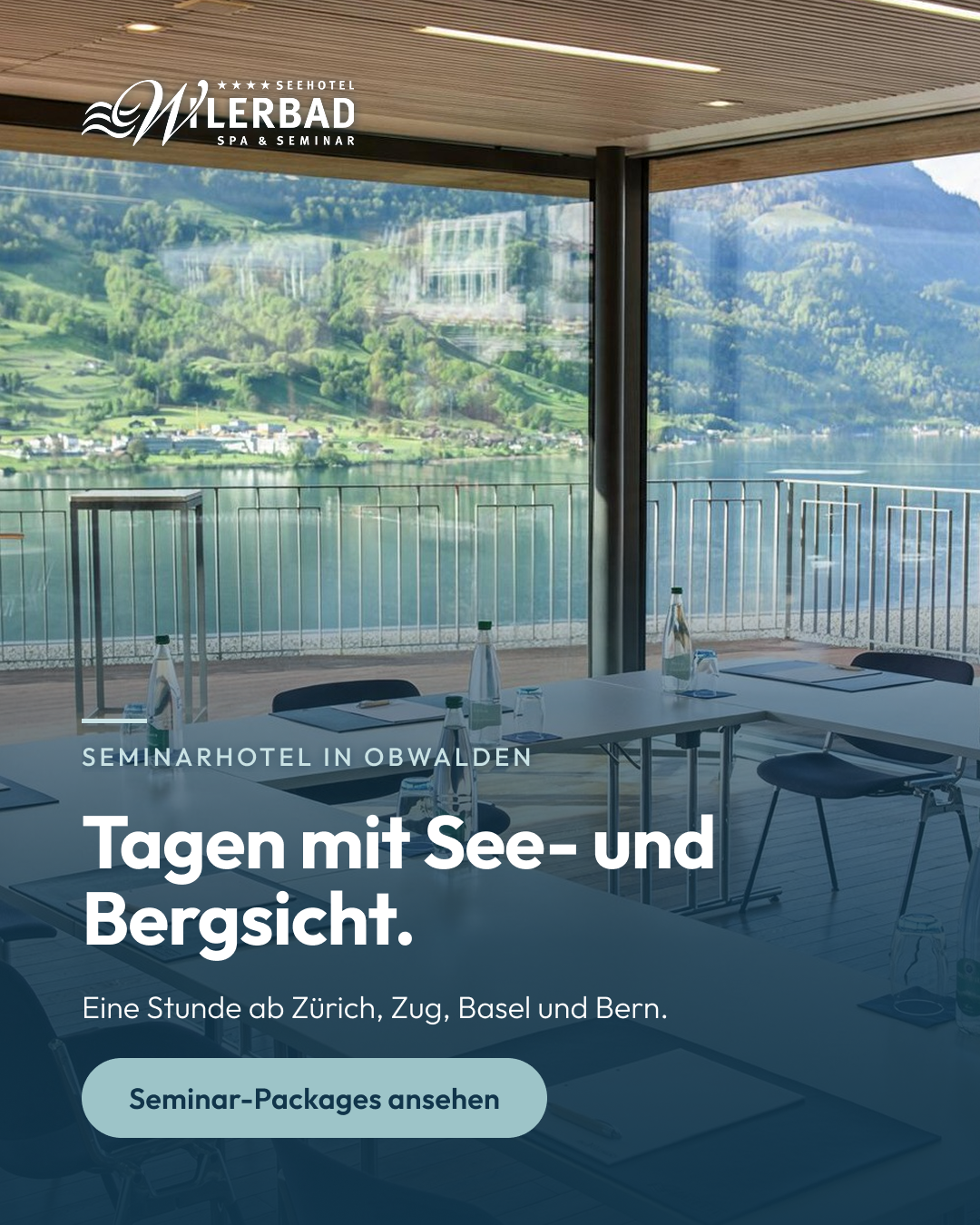 Seehotel Wilerbad Facebook ad: Seminar am Sarnersee