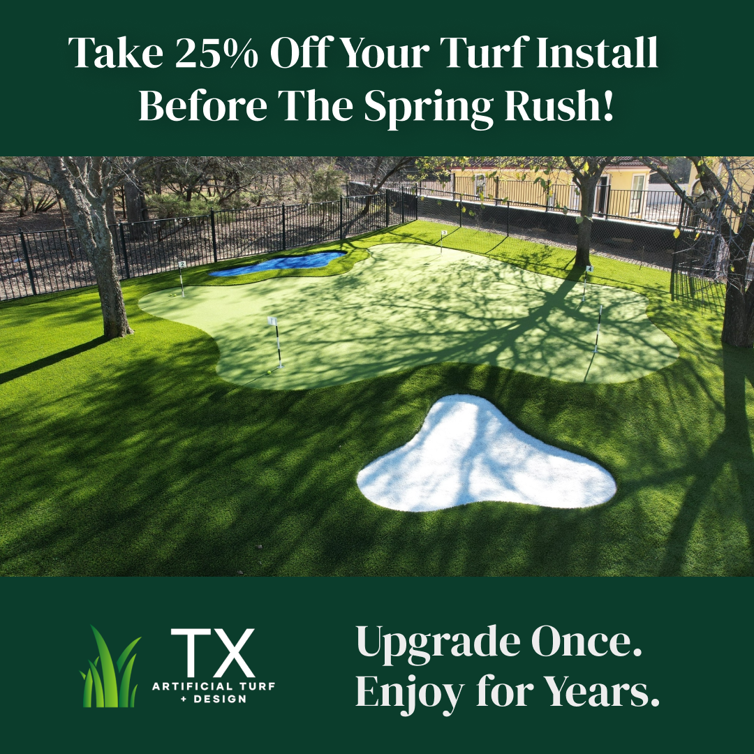 TX Artificial Turf & Design Facebook ad: Here’s What To Do To Have a Beautiful Lawn, FAST!
