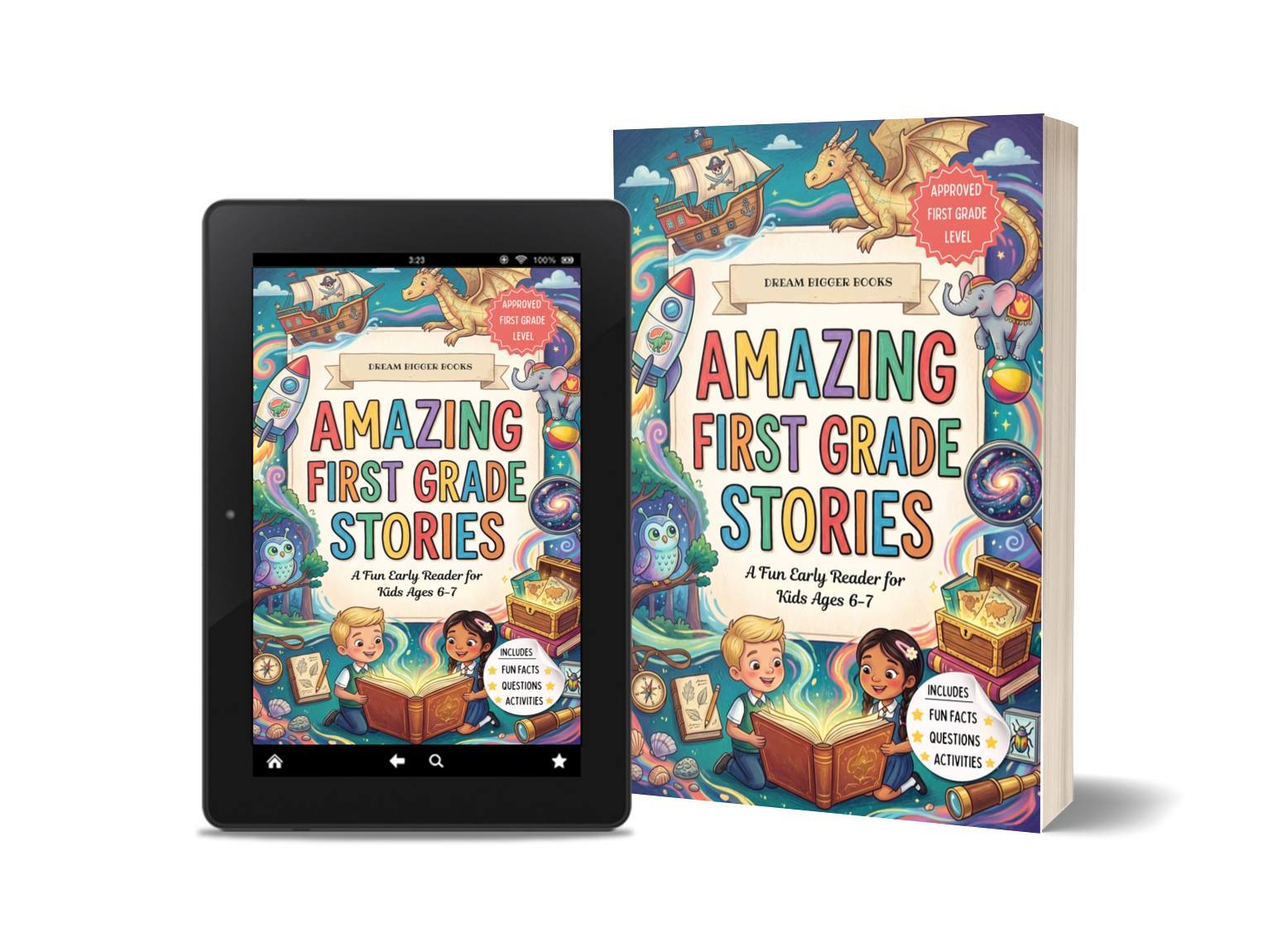 Amazing First Grade Stories For Kids Facebook ad: Click this button