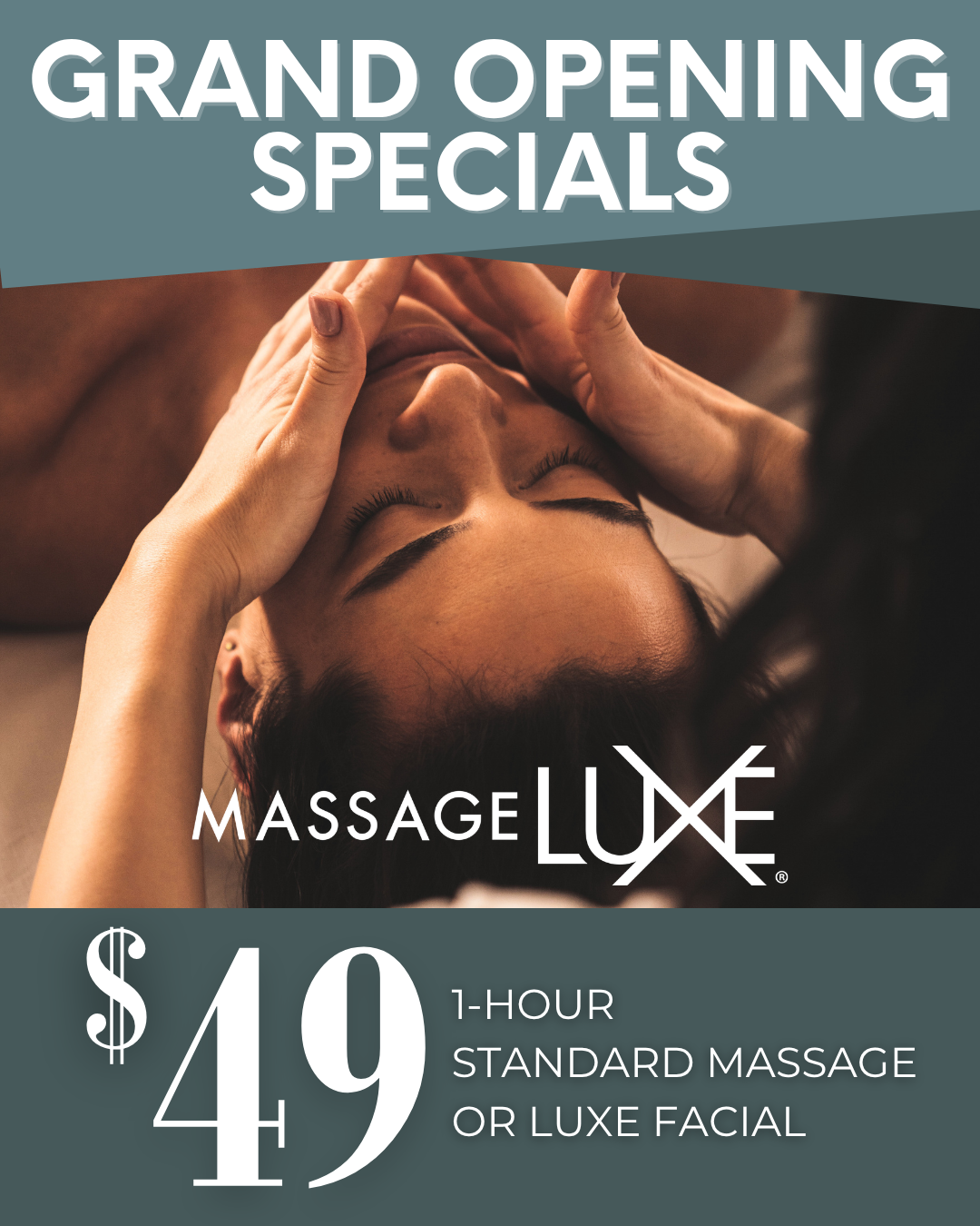 MassageLuXe - Murrieta, CA Facebook ad: Grand Opening Specials