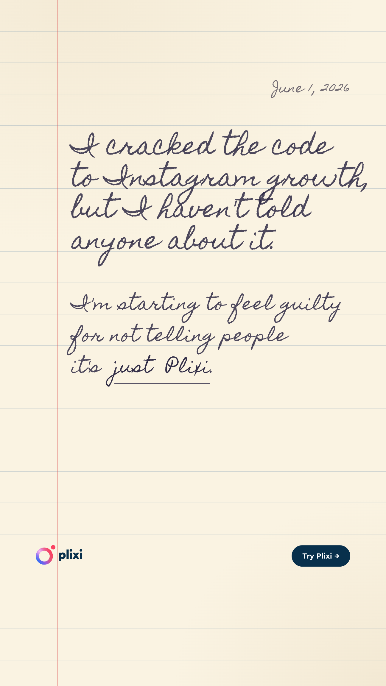 Plixi Facebook ad