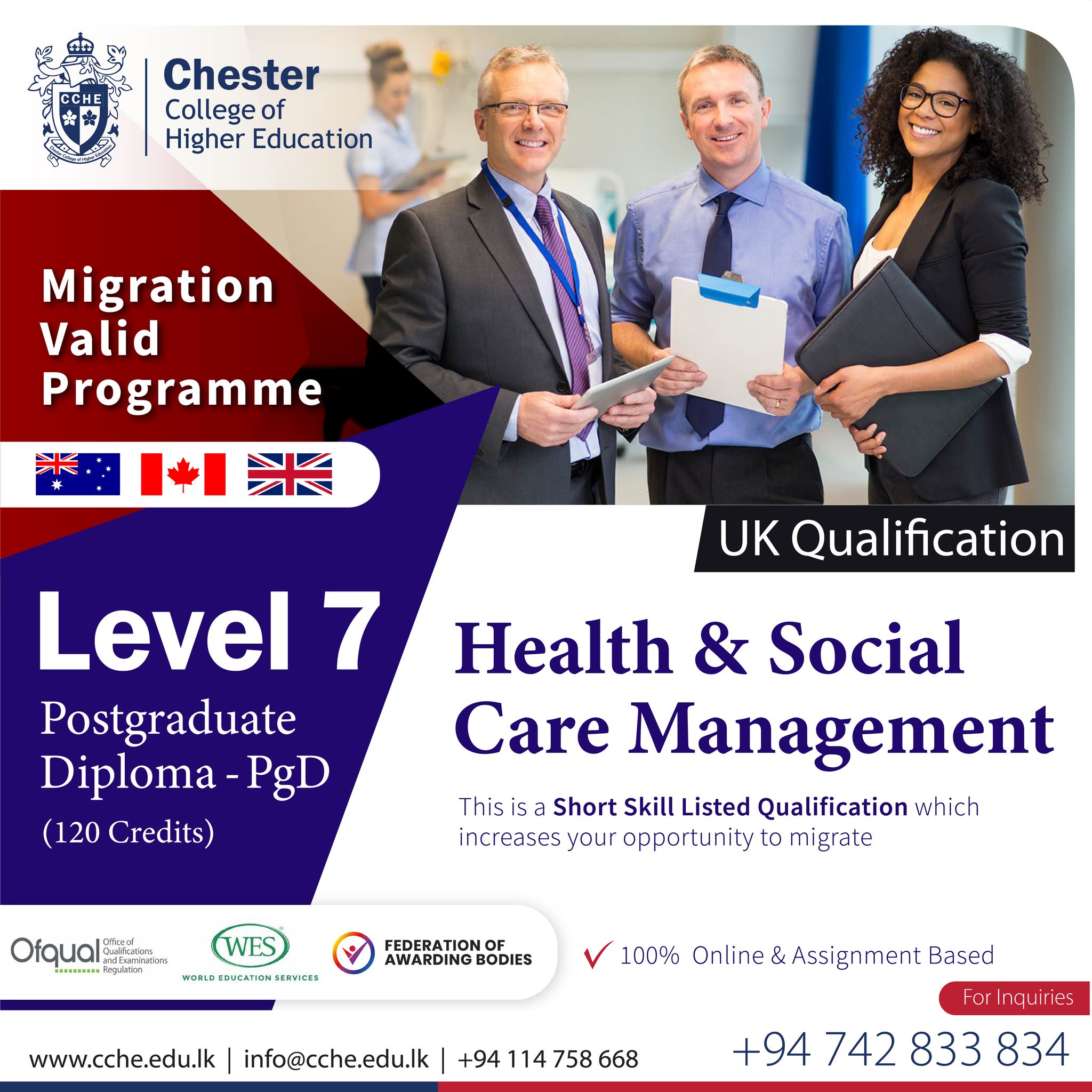 Chester College of Higher Education - CCHE Facebook ad