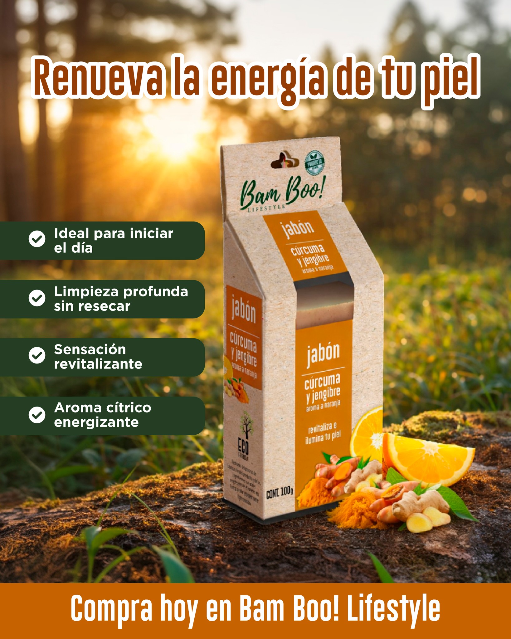 BamBoo Tips Facebook ad: Energía, frescura y limpieza profunda en una sola…