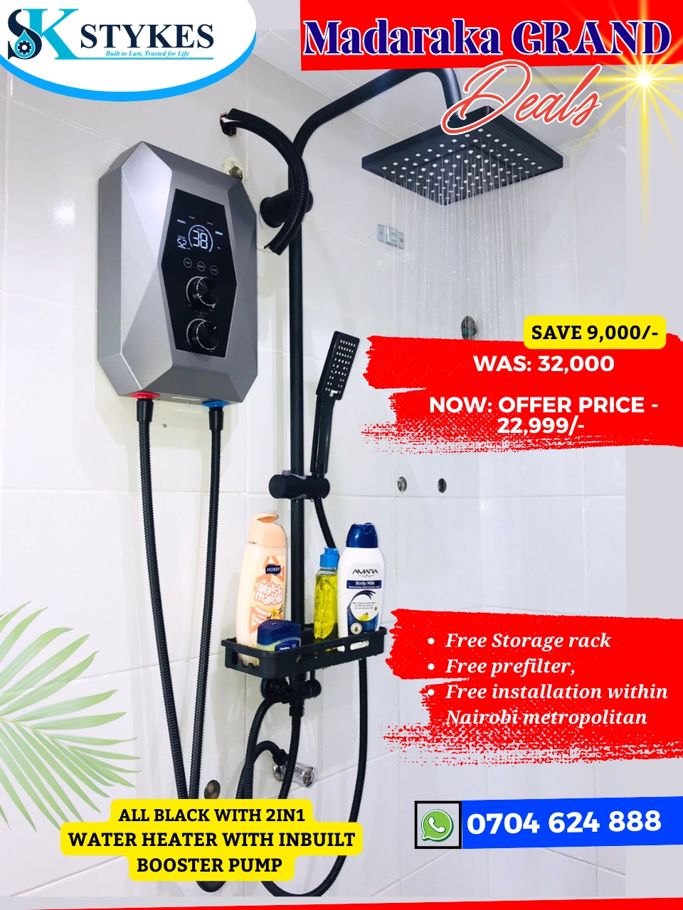 Styke Homes Facebook ad: Say Goodbye to Weak Showers