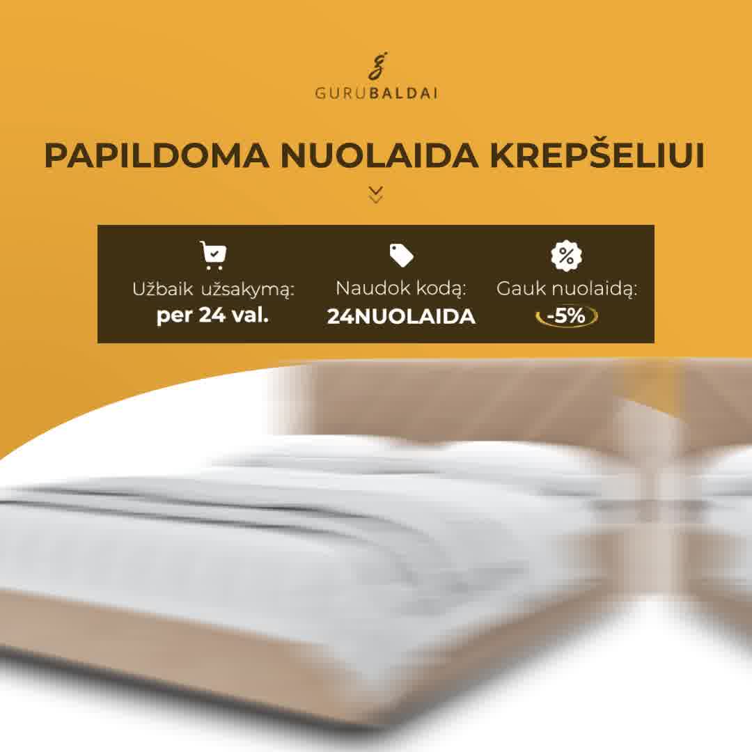 GuruBaldai.lt Facebook ad: Nepraleisk papildomos NUOLAIDOS