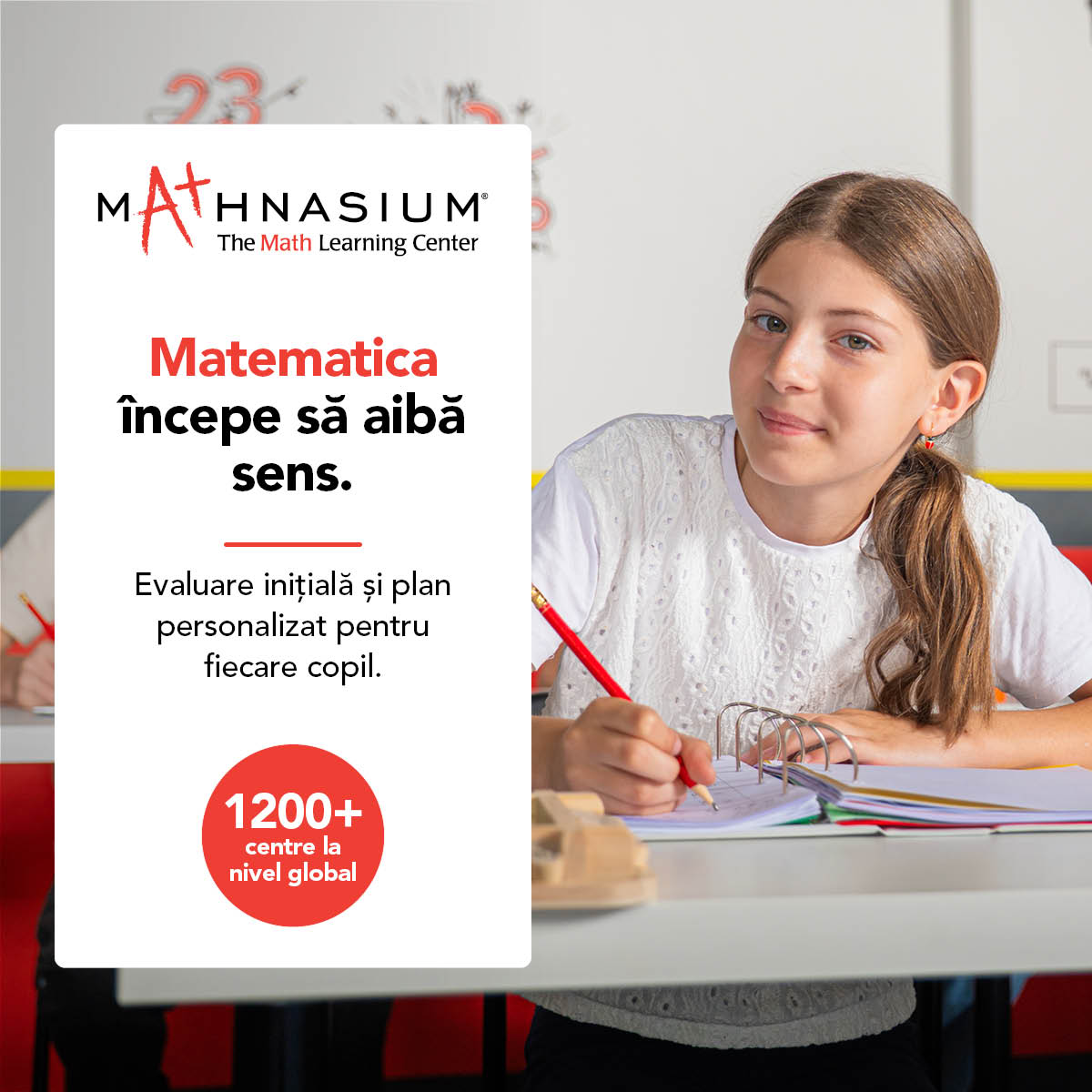 Mathnasium Cluj Dorobanților Facebook ad: Construim mai întâi o bază solidă