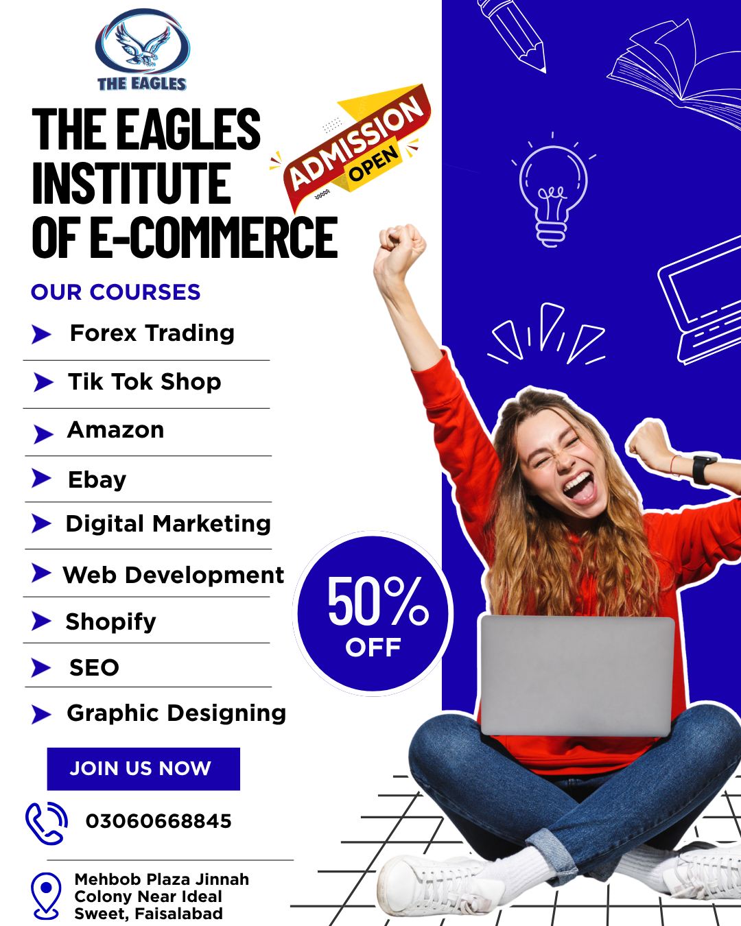 The Eagles Institute of e-commerce  Facebook ad