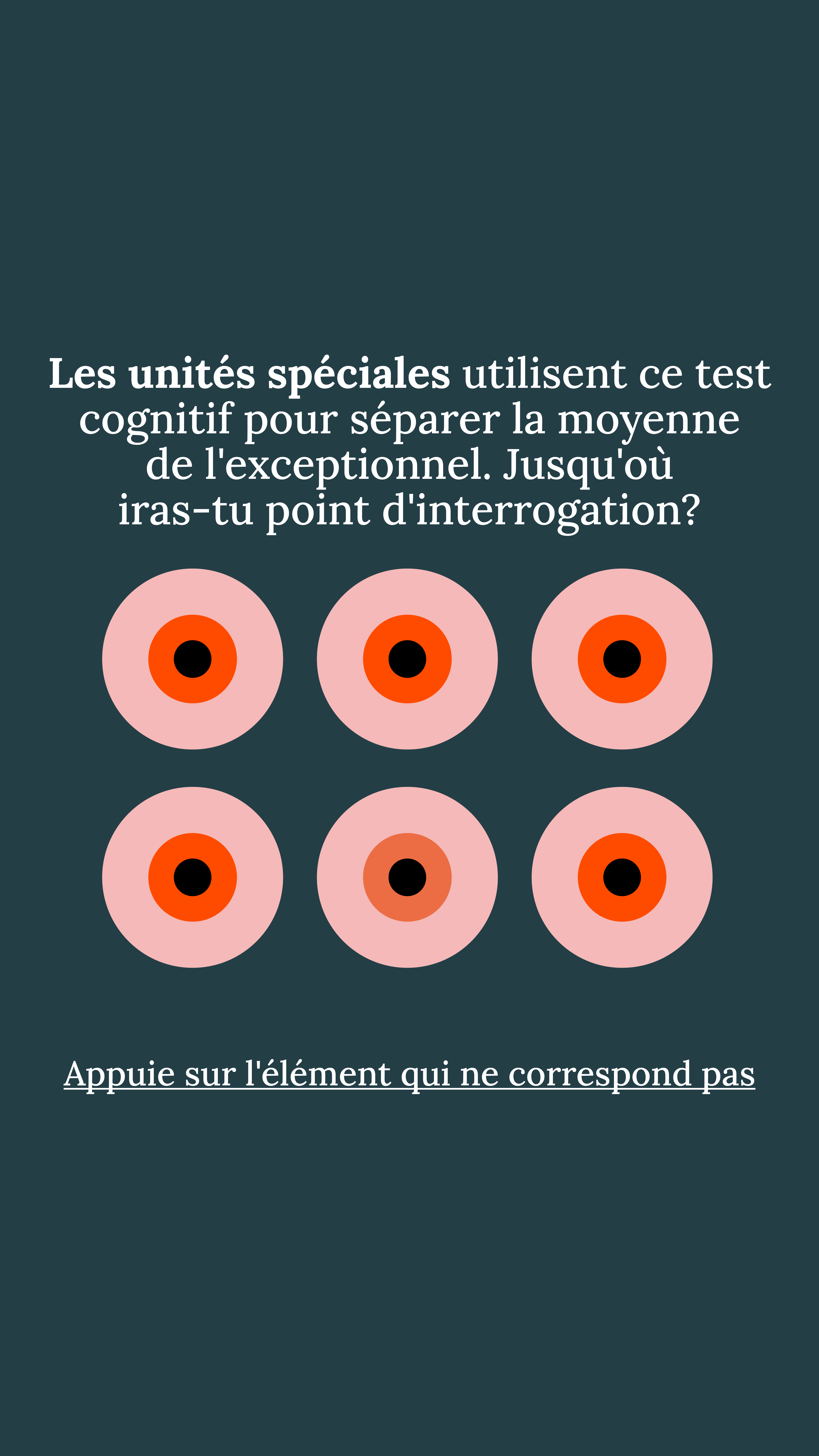 International IQ test Facebook ad