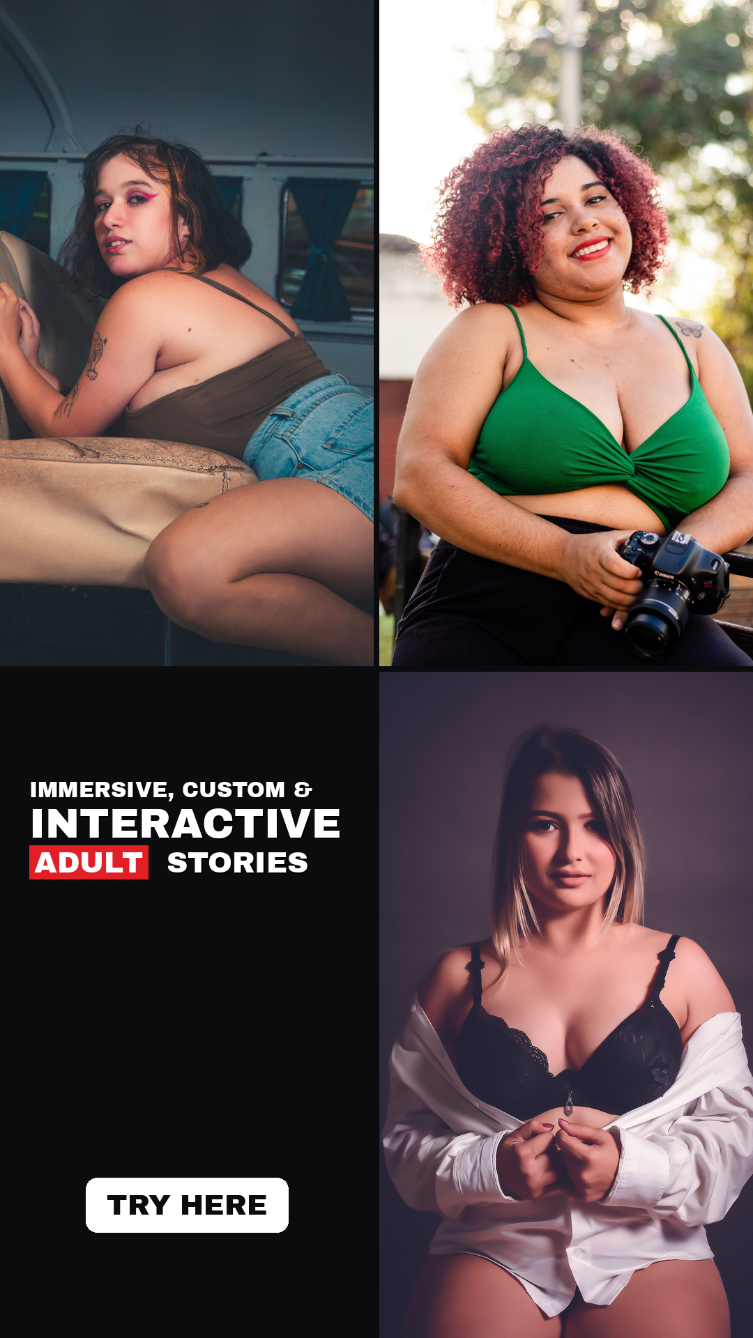 Stuff So Sweet Facebook ad: Interactive Adult Stories