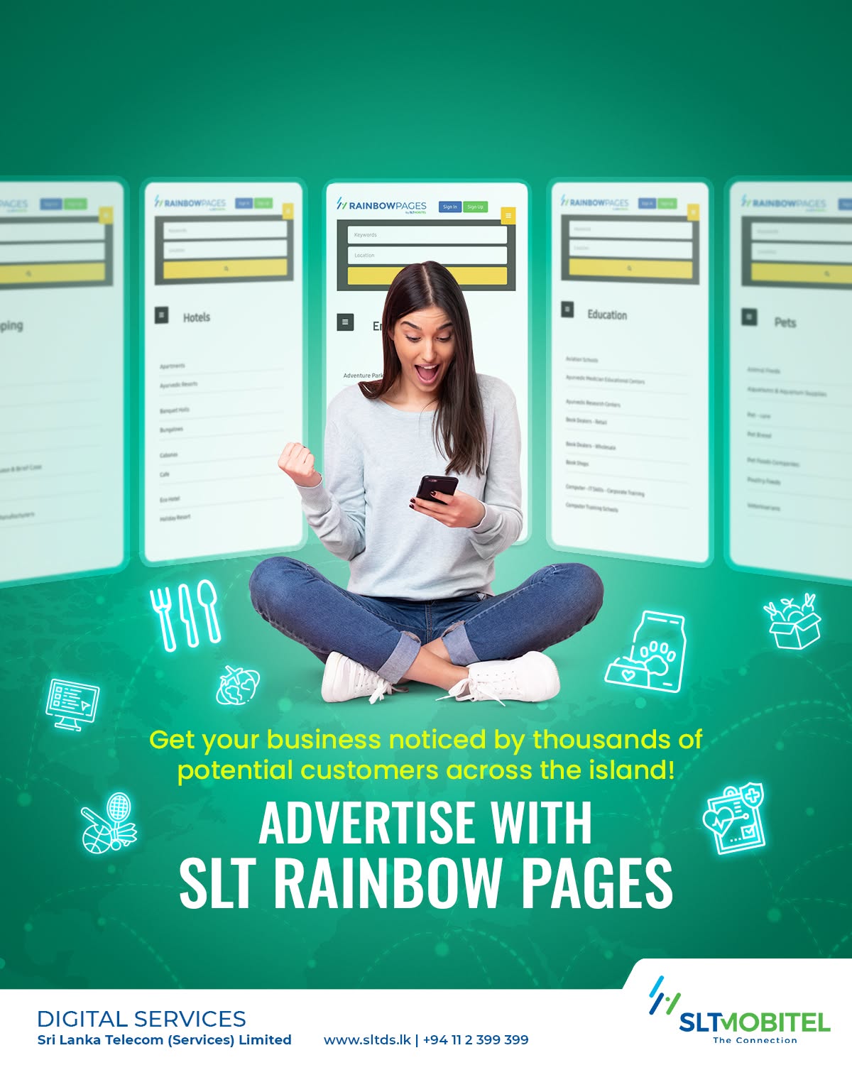 Rainbow Pages by SLT-MOBITEL Facebook ad