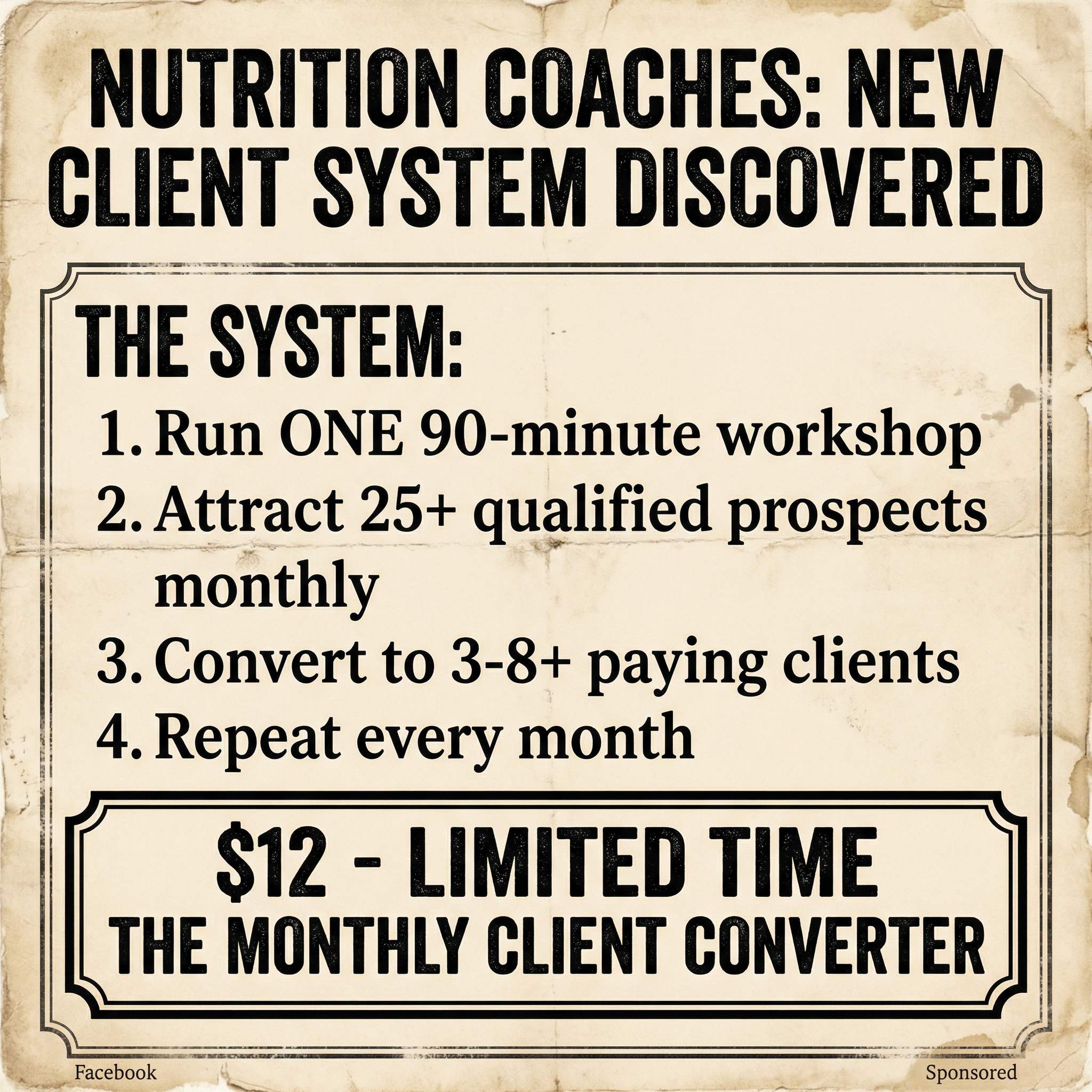 Coach Mike Millner Facebook ad