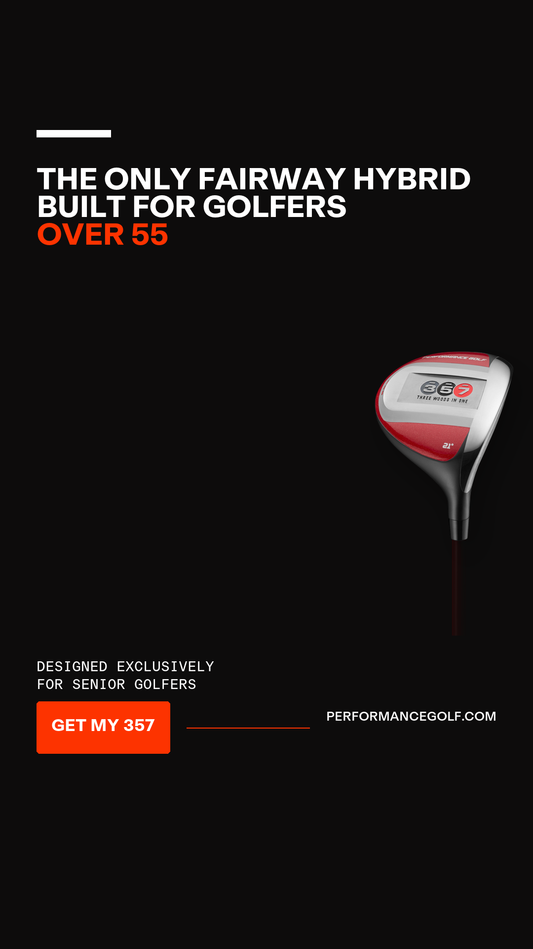 Performance Golf Facebook ad