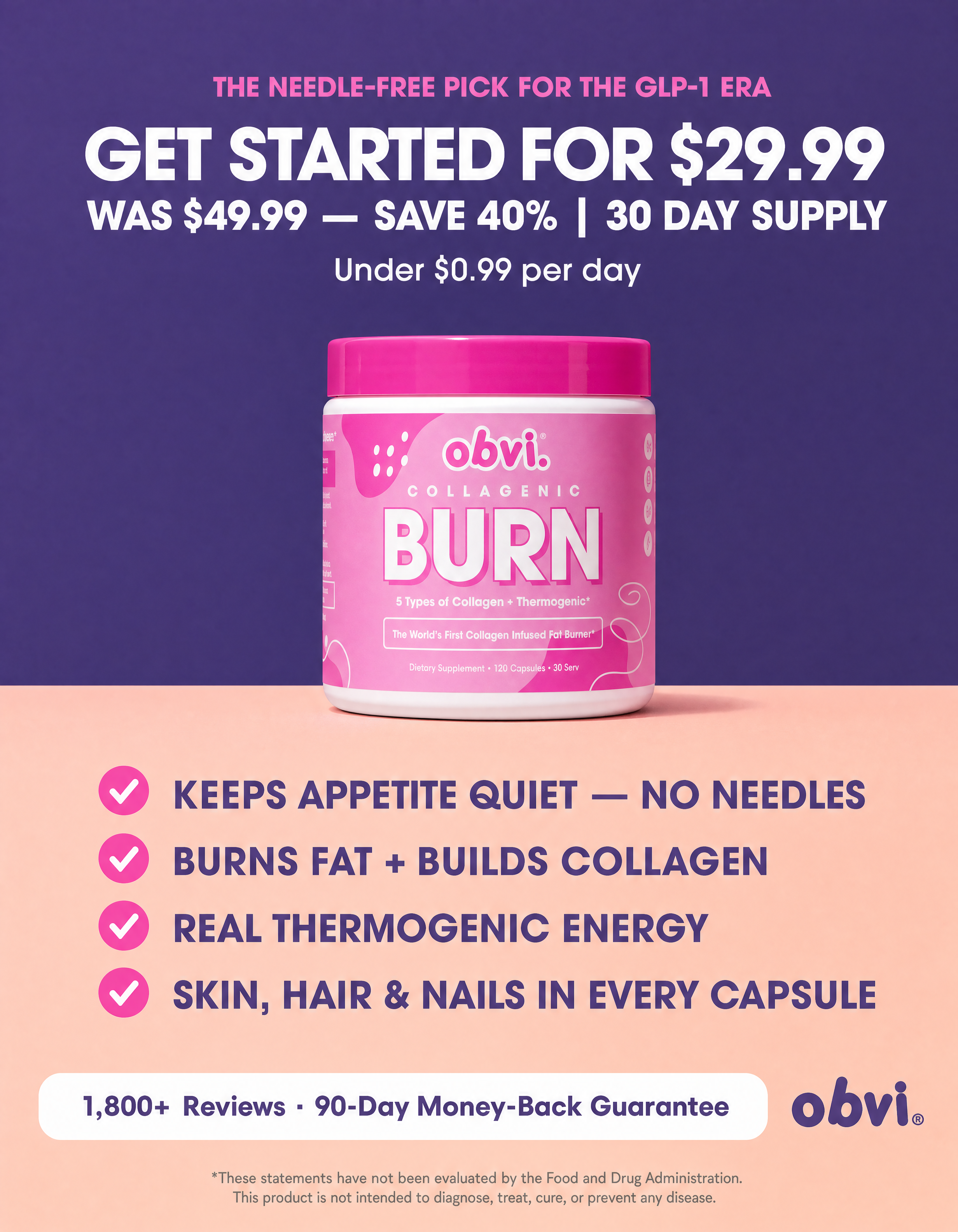 Obvi Health Facebook ad