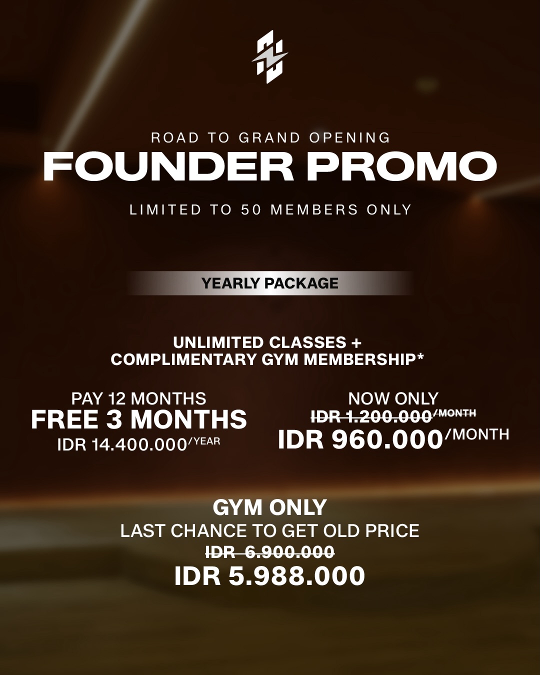 Genesis Gym Facebook ad: FOUNDER PROMO