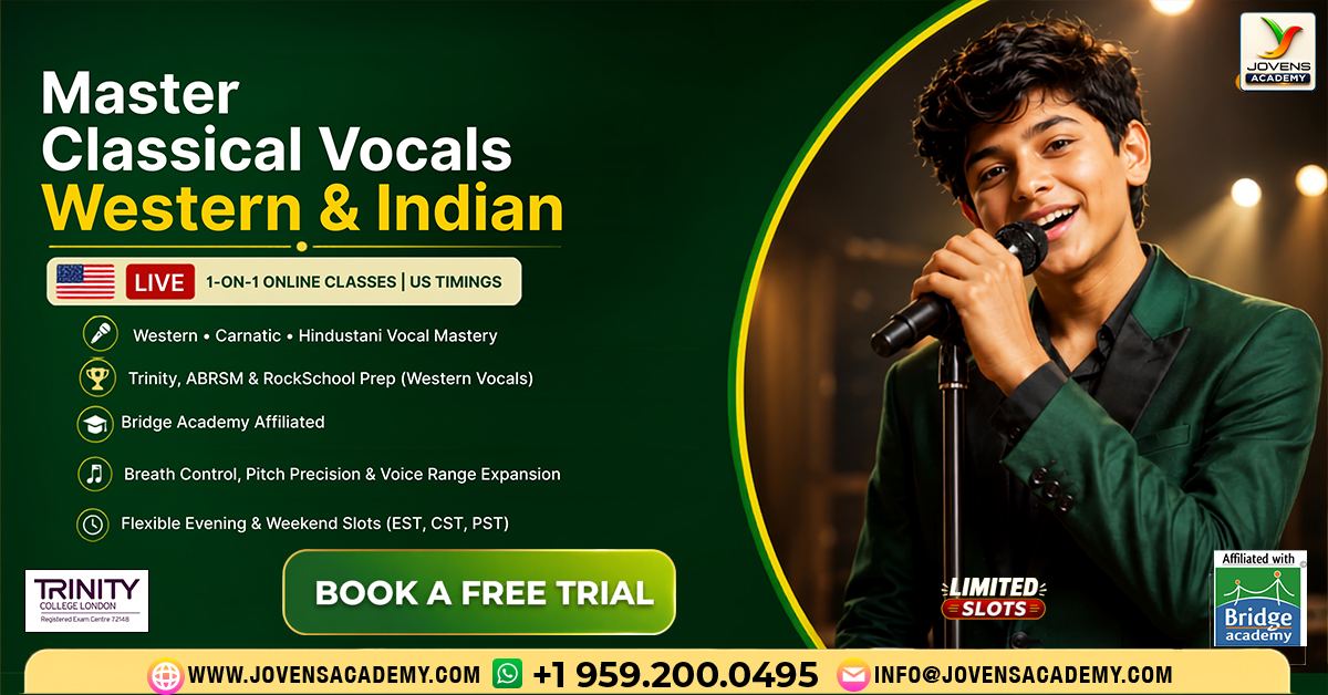 Jovens Academy Facebook ad: Build Confidence Through Western Music